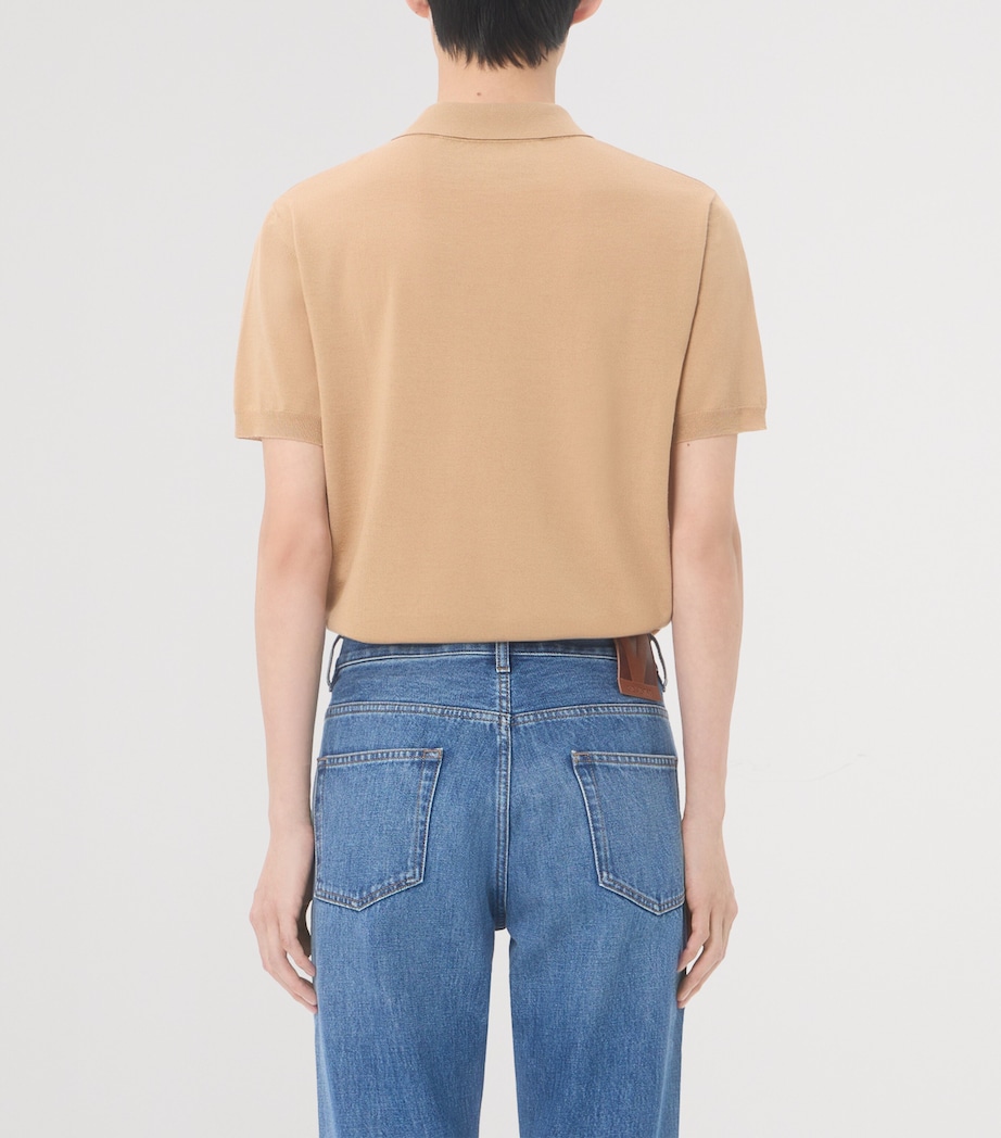 Valentino Garavani Mens Wool VLogo Polo Shirt Image 4