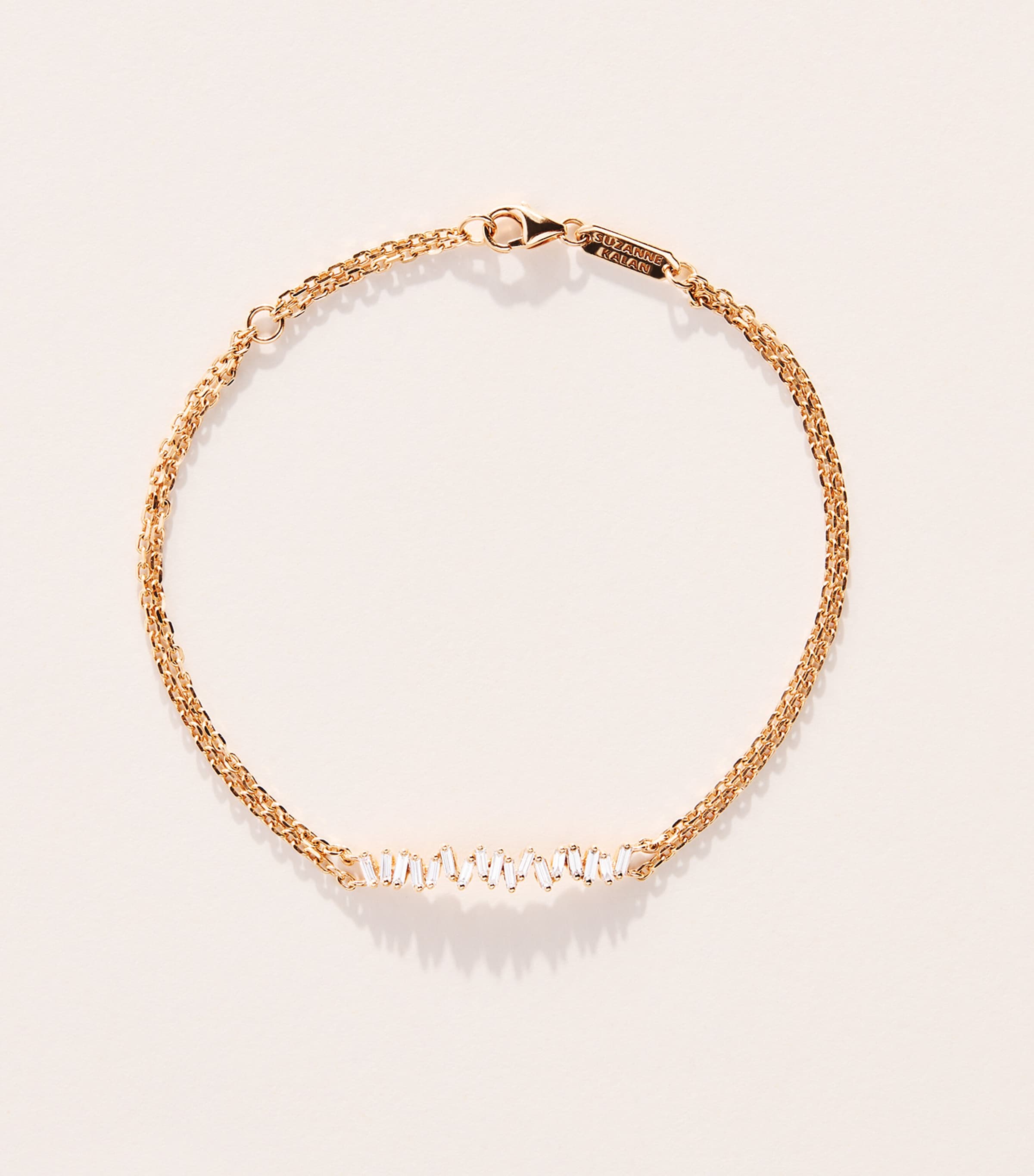 Suzanne Kalan Rose Gold and Diamond Classic Bar Bracelet Rg/wd Image 1