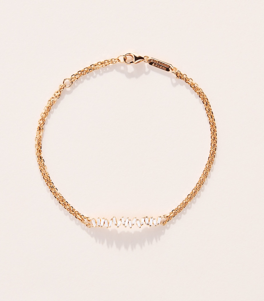Suzanne Kalan Rose Gold and Diamond Classic Bar Bracelet Rg/wd Image 1