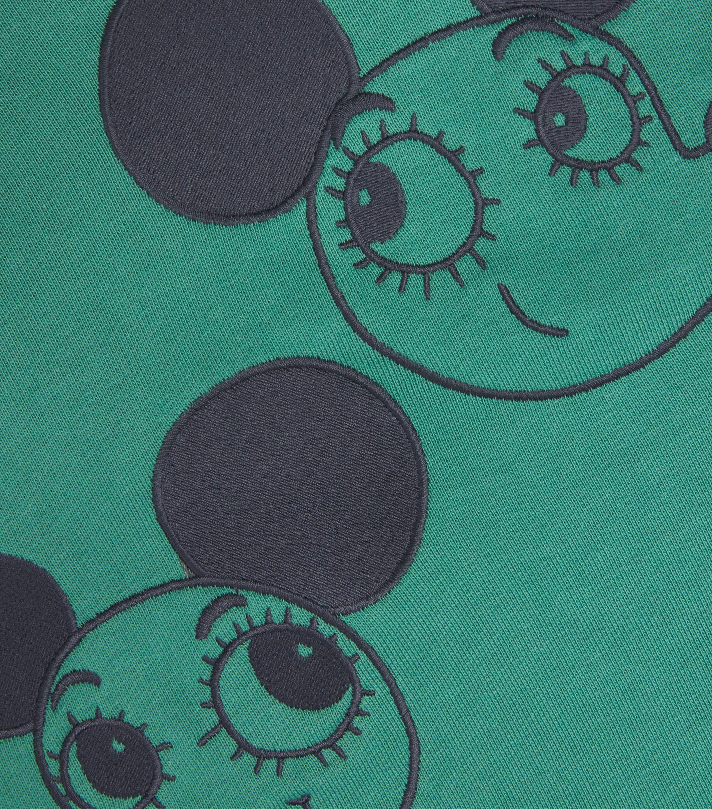 Mini Rodini Organic Cotton Ritzratz Sweatshirt (3-11 Years) Green Image 3