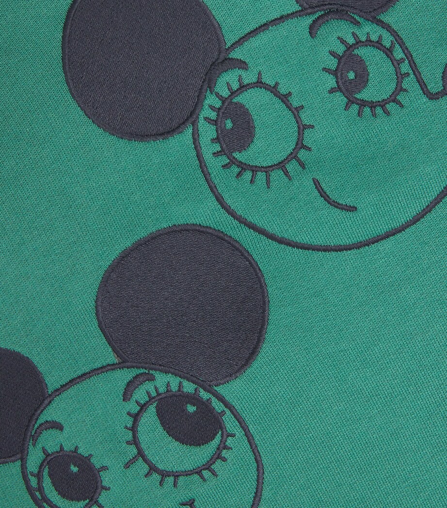 Mini Rodini Organic Cotton Ritzratz Sweatshirt (3-11 Years) Green Image 3