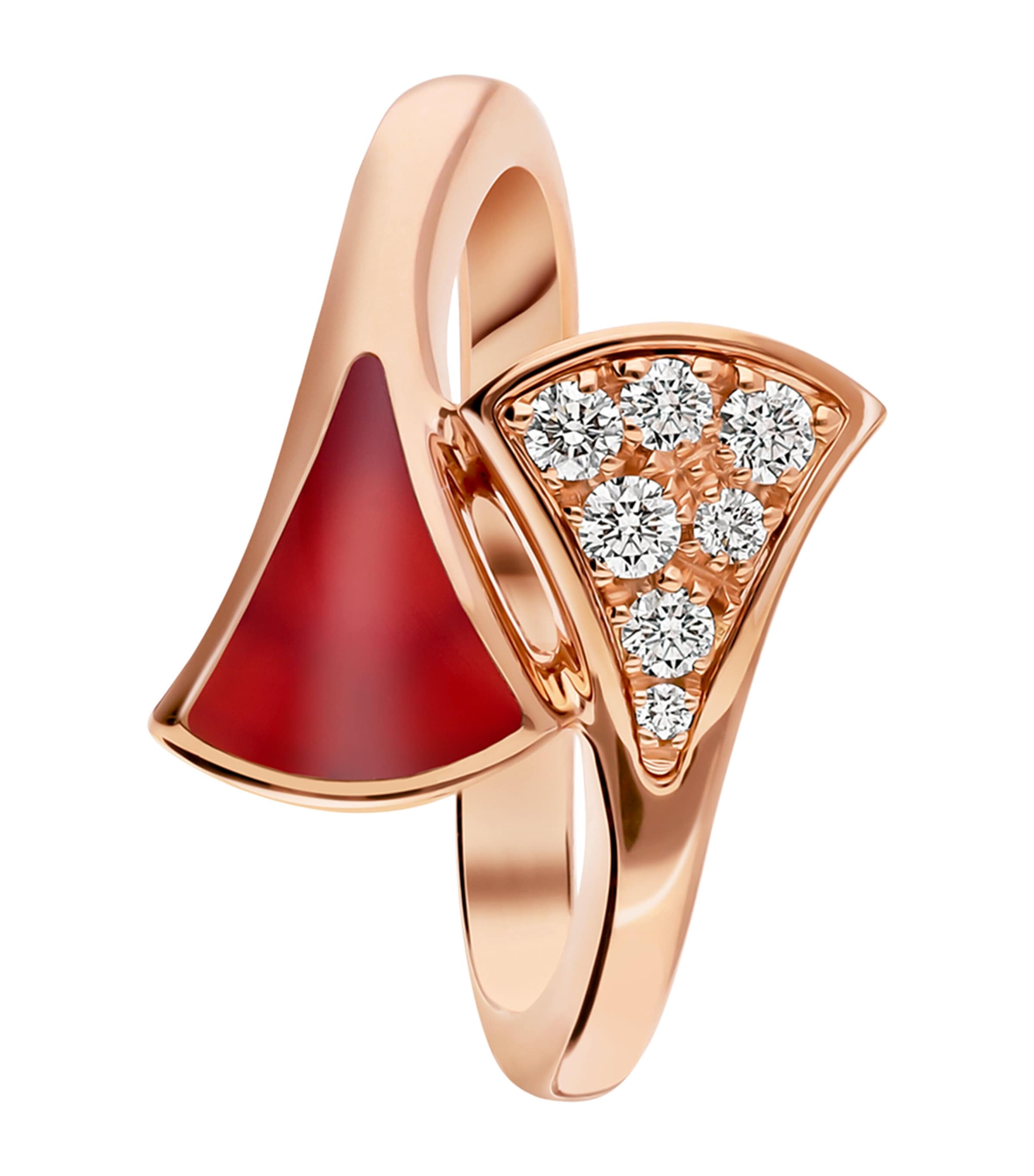 Rose Gold, Diamond and Carnelian Divas' Dream Ring PINK GOLD Image 2