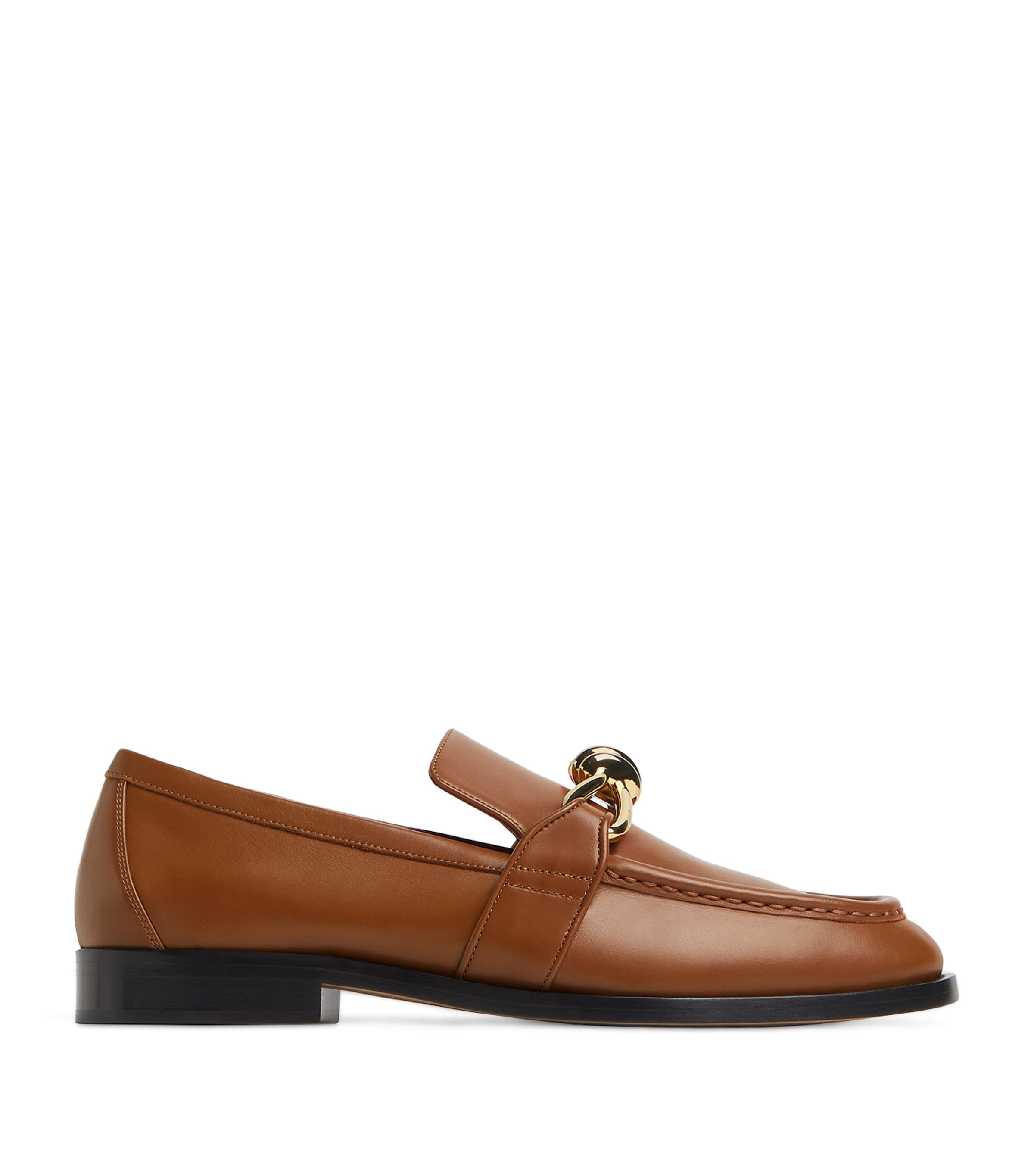 Bottega Veneta Astaire Knot Leather Loafers In Brown