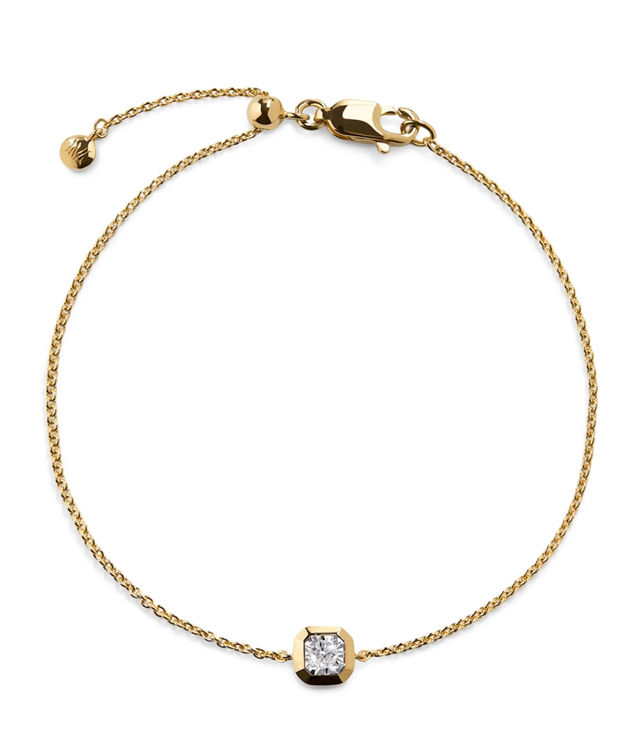 Gold Vermeil and Diamond Essentials Asscher Chain Bracelet 18K GOLD VERMEIL Image 1