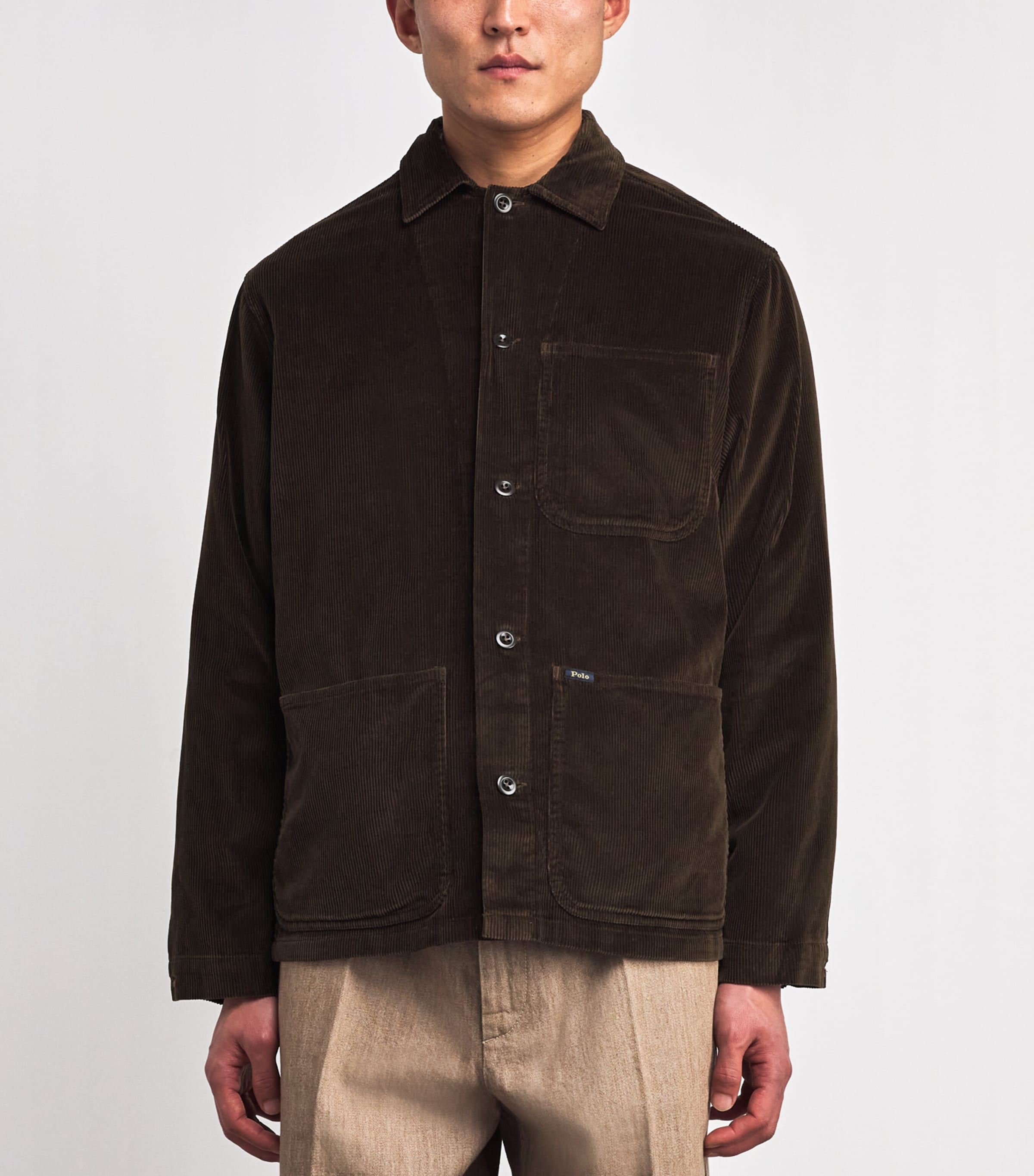 Cotton Corduroy Overshirt DARK BEECH Image 3