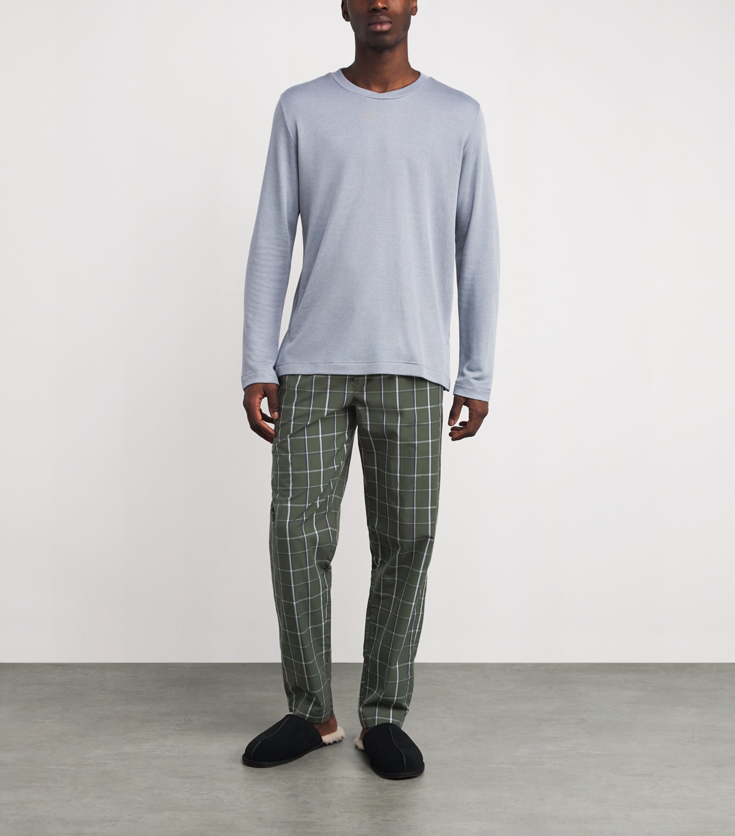 Cotton Check Night & Day Lounge Trousers 3041 URBAN CHECK Image 2