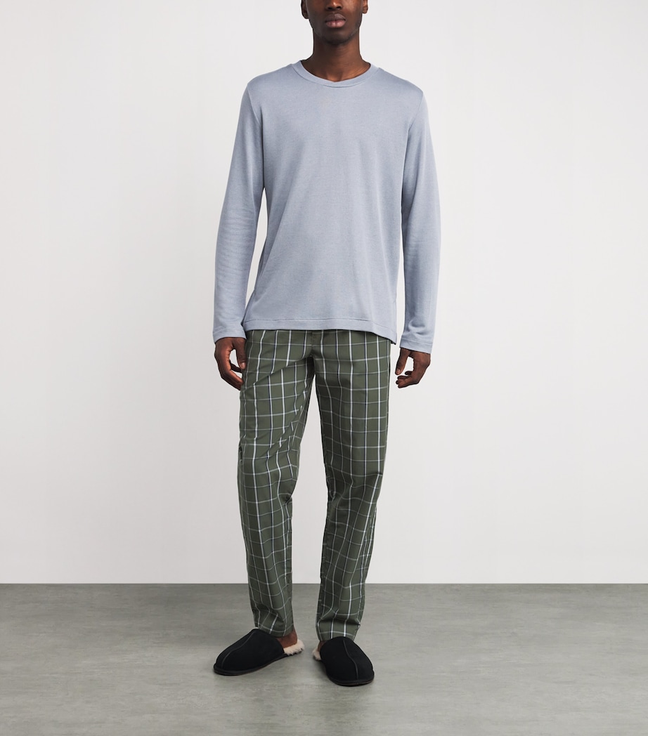 Cotton Check Night & Day Lounge Trousers 3041 URBAN CHECK Image 2