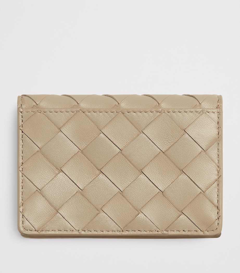 Leather Intrecciato Card Holder 9675 Image 3