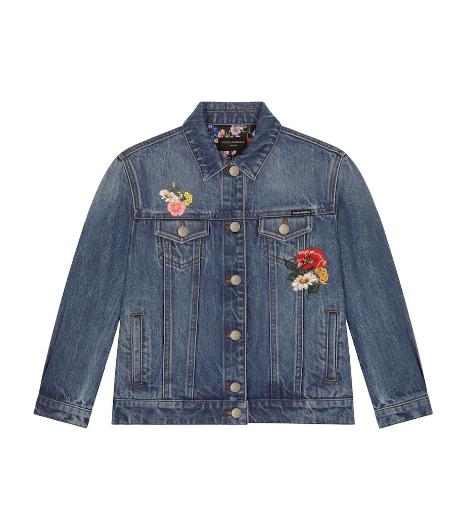 Dolce&Gabbana Kids Embroidered Denim Jacket (2-6 Years) Combined Image 1