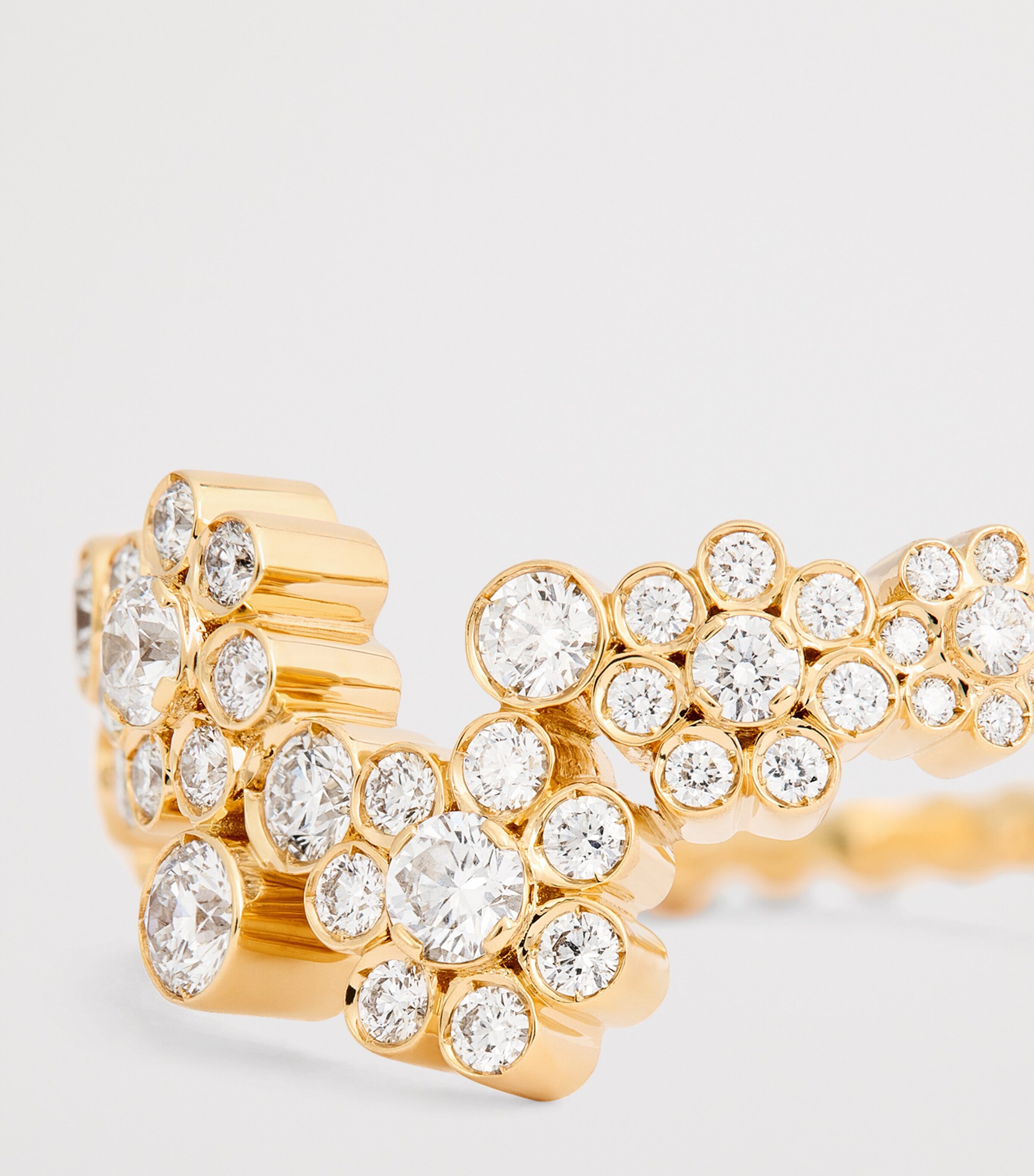 Sophie Bille Brahe Yellow Gold and Diamond Fleur Splash Ring Yellow Gold Image 5