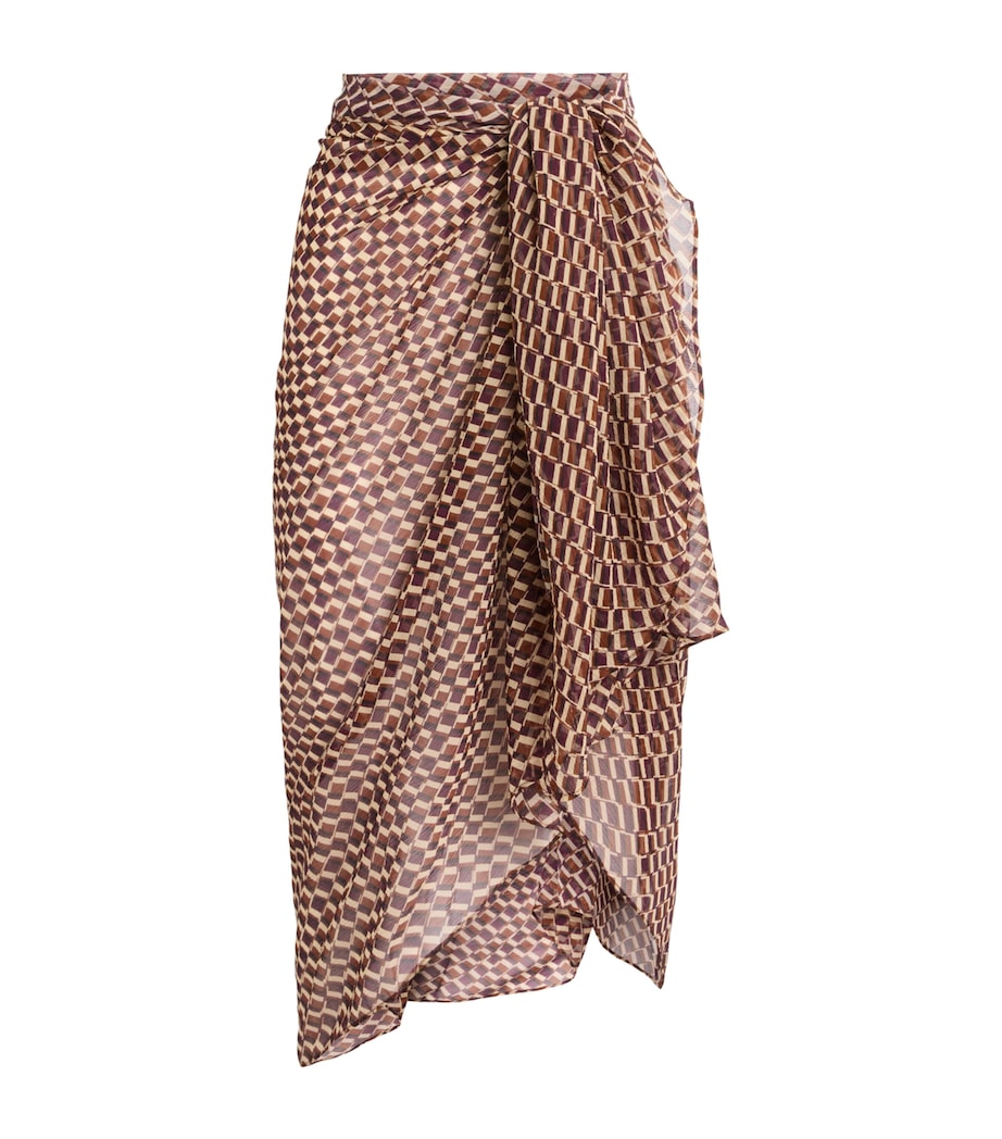 AWAY THAT DAY Womens Santorini Sarong Vintage Geo Print Image 1