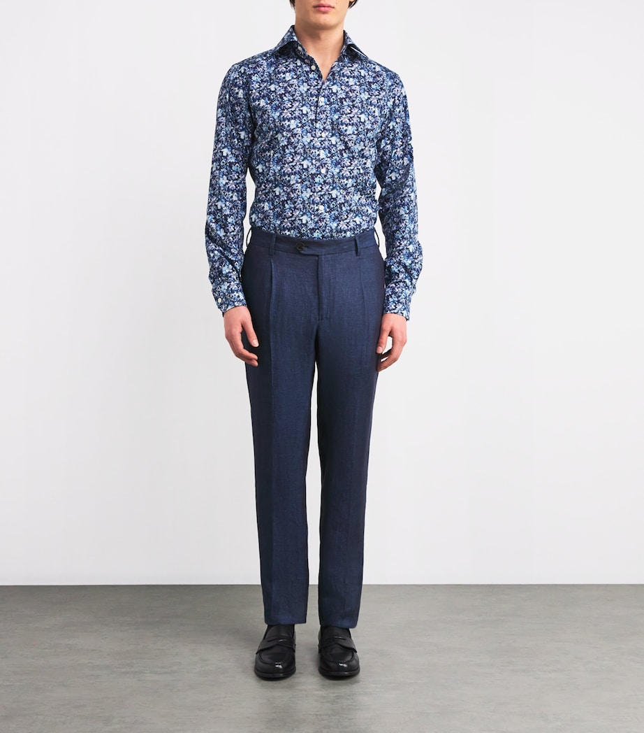 Linen Tapered Trousers 502/09 - DENIM T22 Image 2