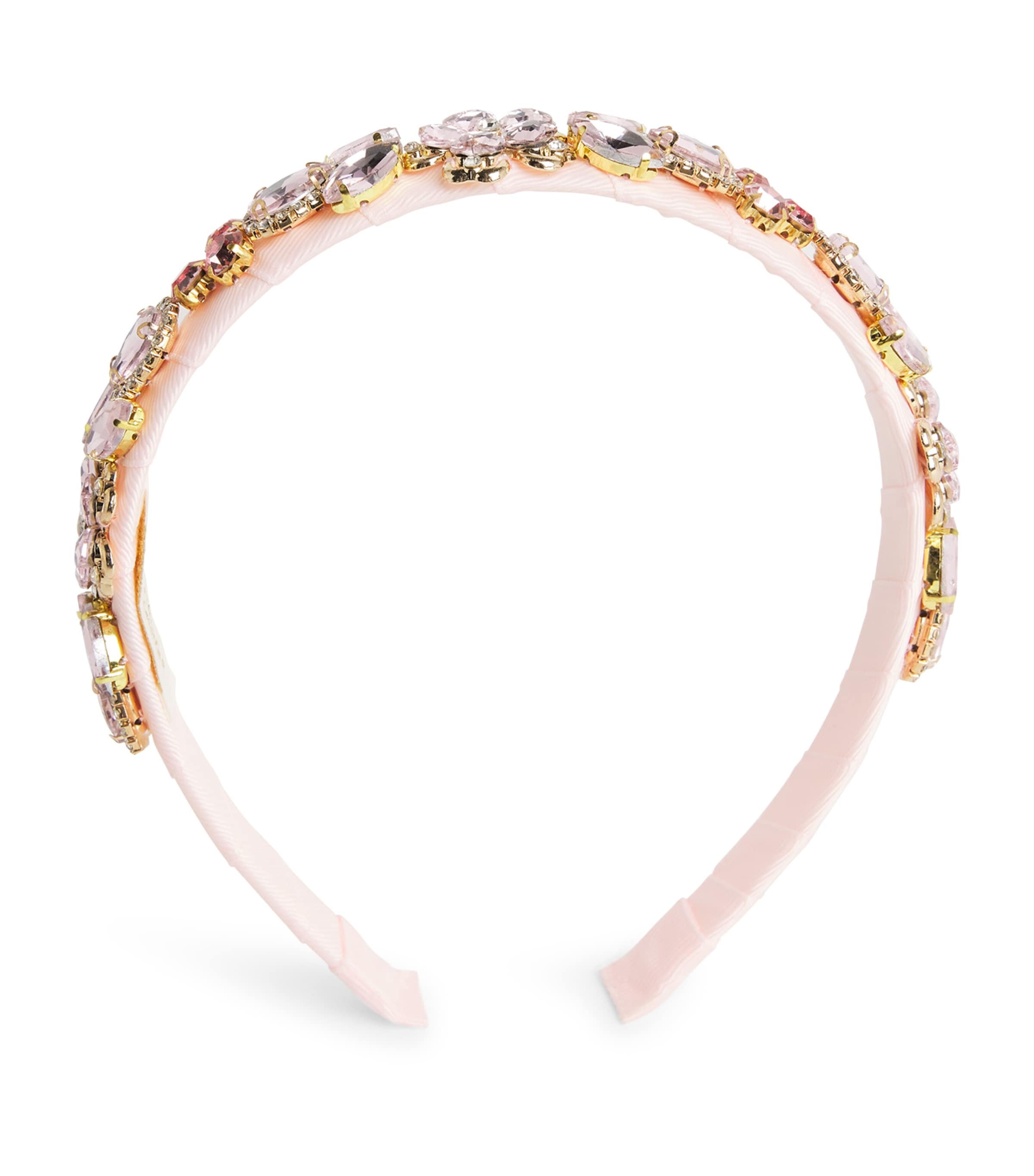 David Charles Diamanté and Faux Pearl-Embellished Headband X Pink W/pink Stones Image 1