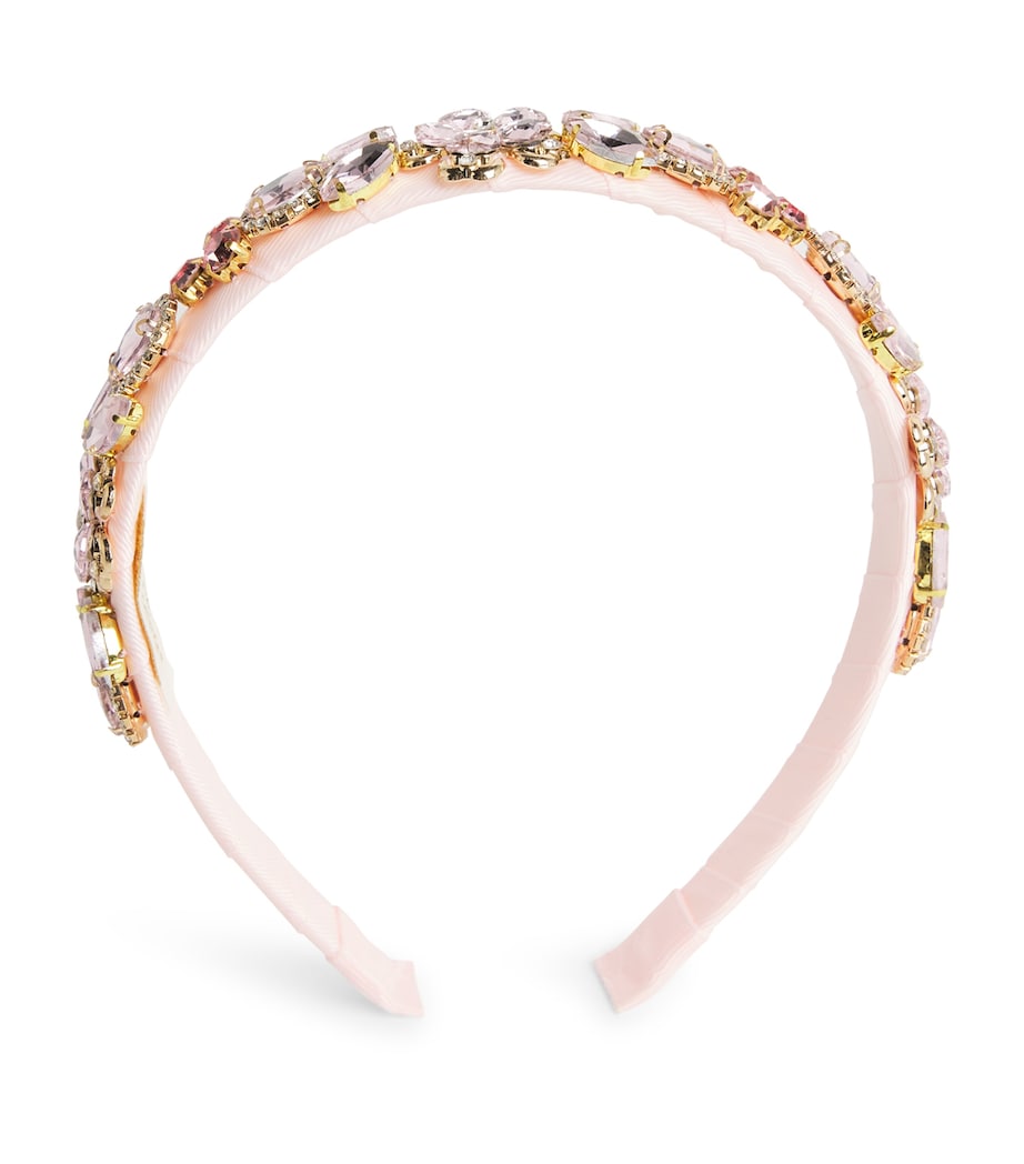 David Charles Diamanté and Faux Pearl-Embellished Headband X Pink W/pink Stones Image 1