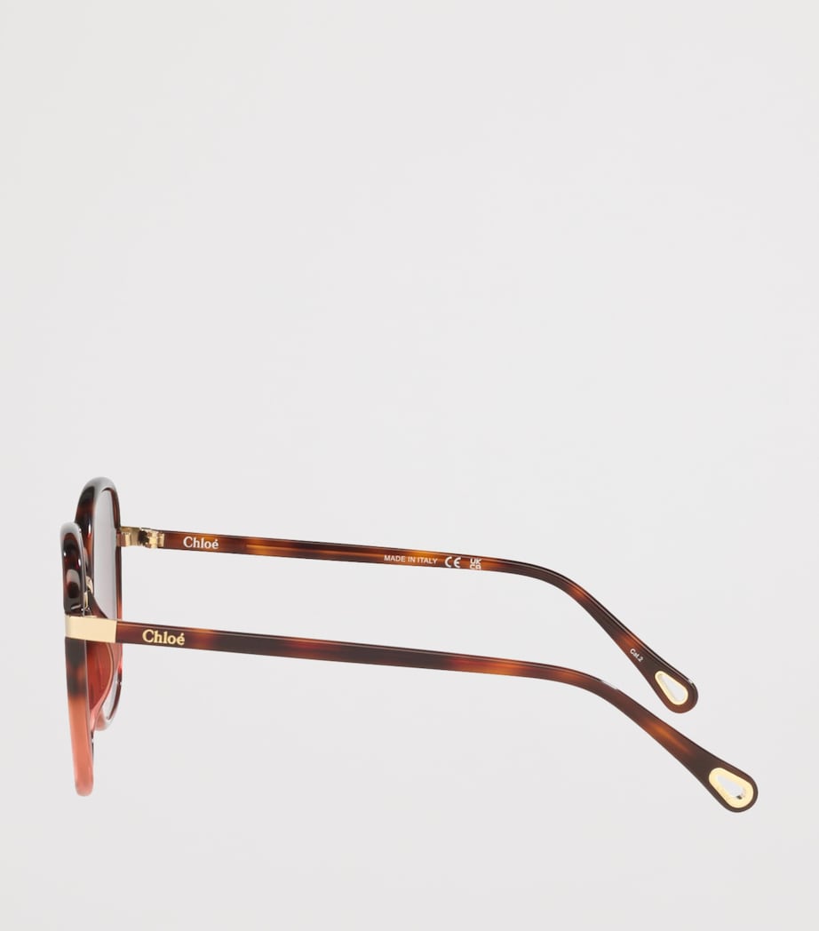Chloé Injected Franky Square Sunglasses Brown Image 3