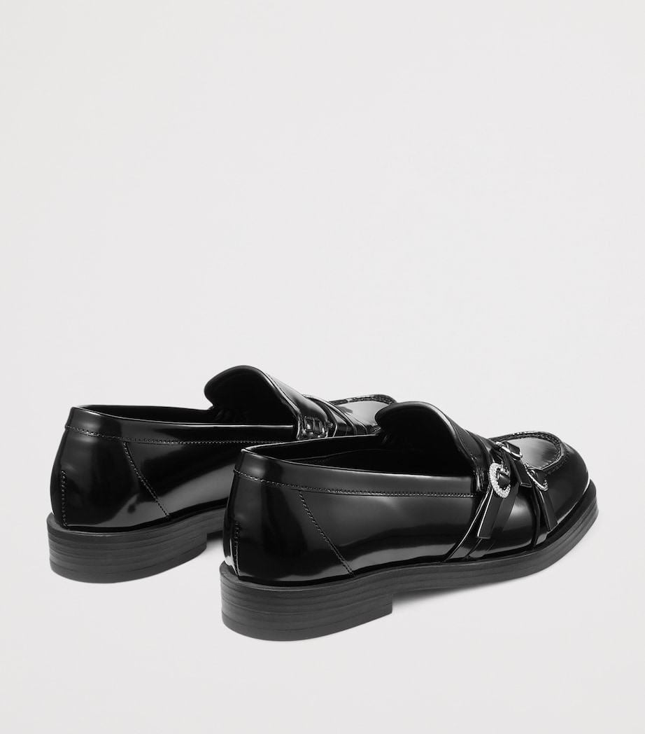 Jimmy Choo Womens Kalia Leather Loafers Black Image 5