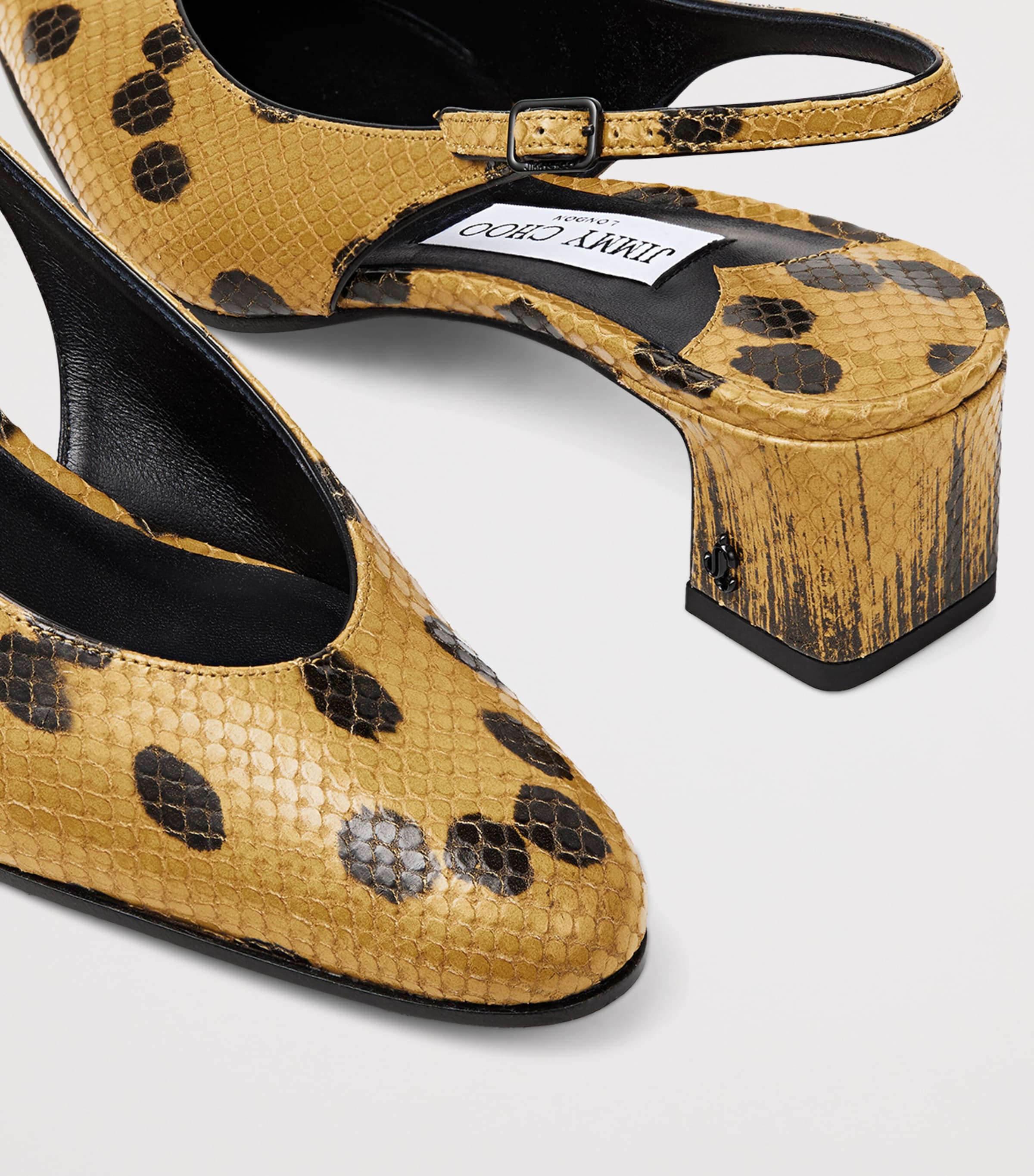 Jimmy Choo Eyla 45 Leather Slingback Pumps Cigar/black Image 5
