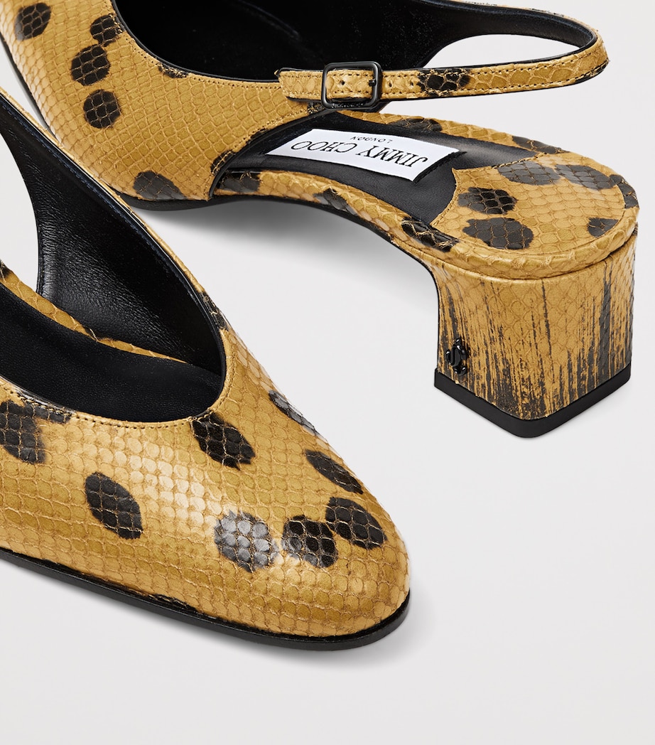 Jimmy Choo Eyla 45 Leather Slingback Pumps Cigar/black Image 5