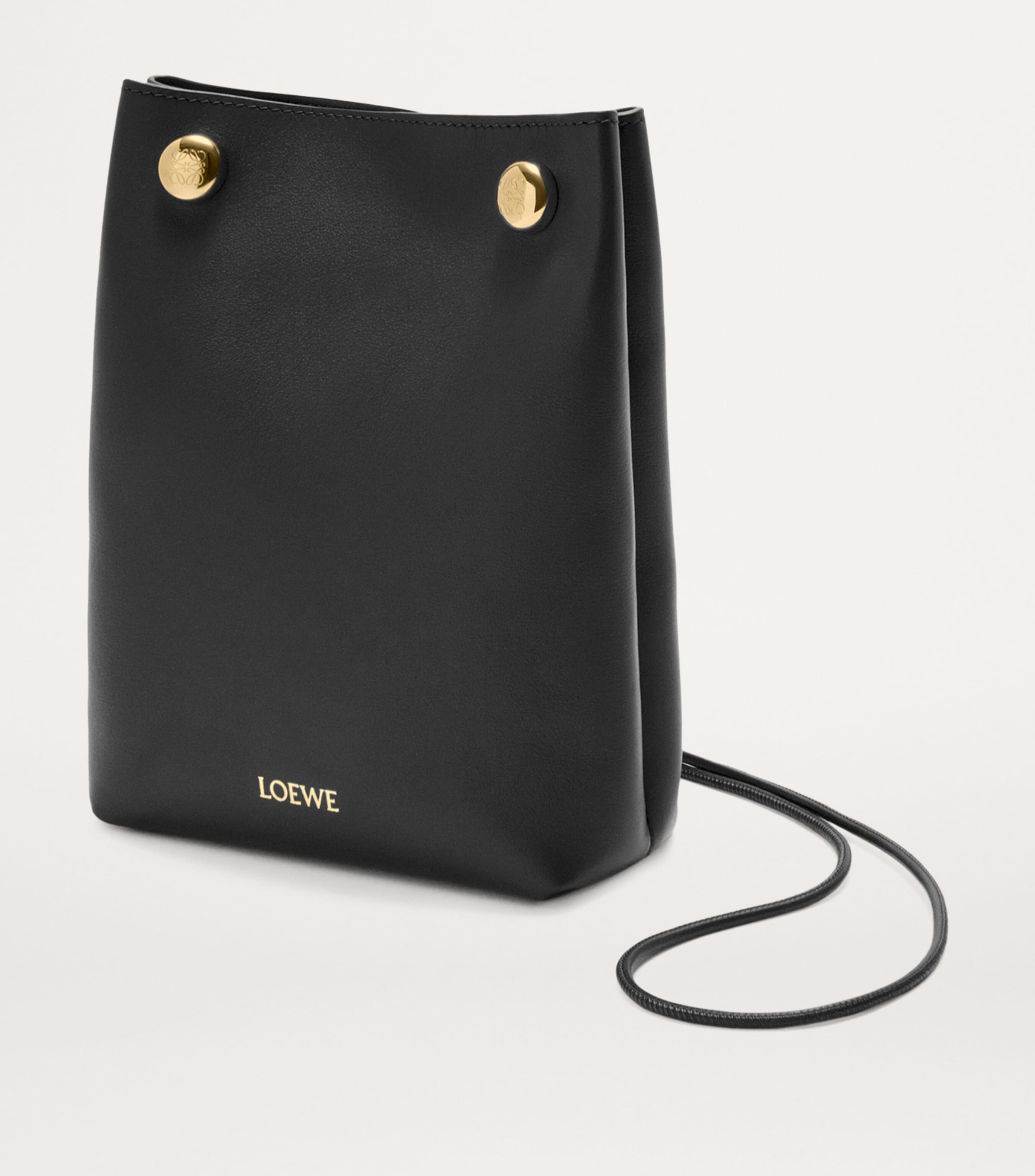 Leather Pebble Cross-Body Bag BLACK Image 2