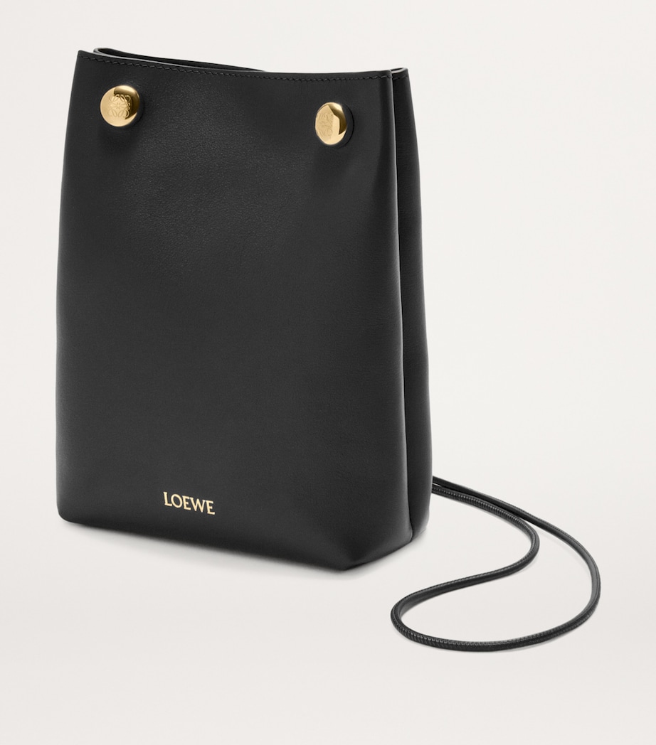 Leather Pebble Cross-Body Bag BLACK Image 2