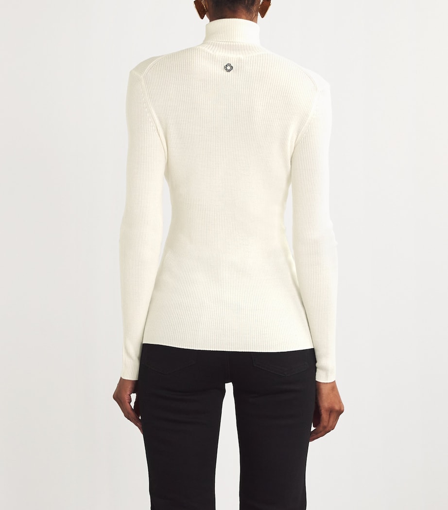 Wool-Silk Rollneck Sweater ECRU Image 4