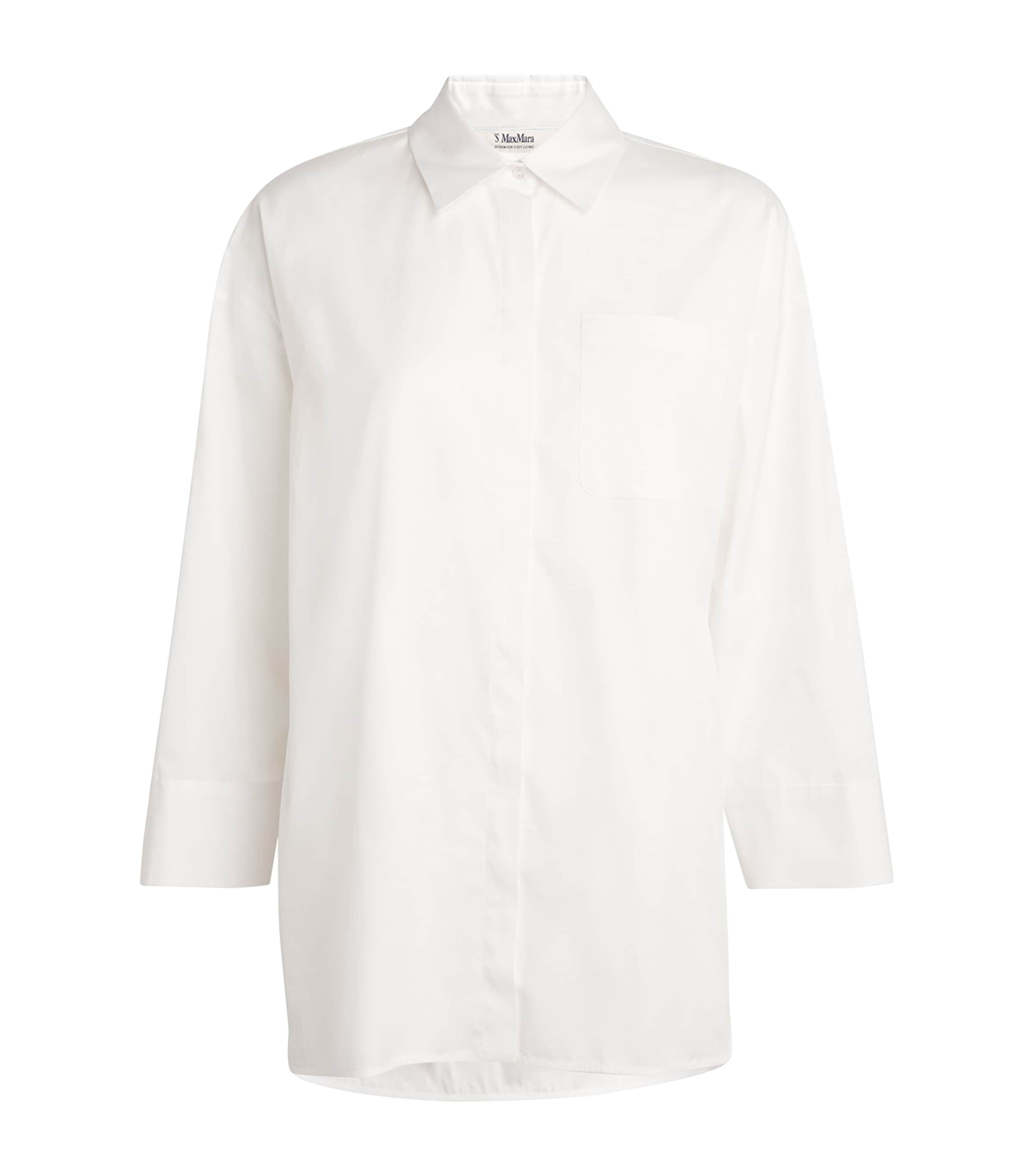 Shop Max Mara Cotton Shirt In White