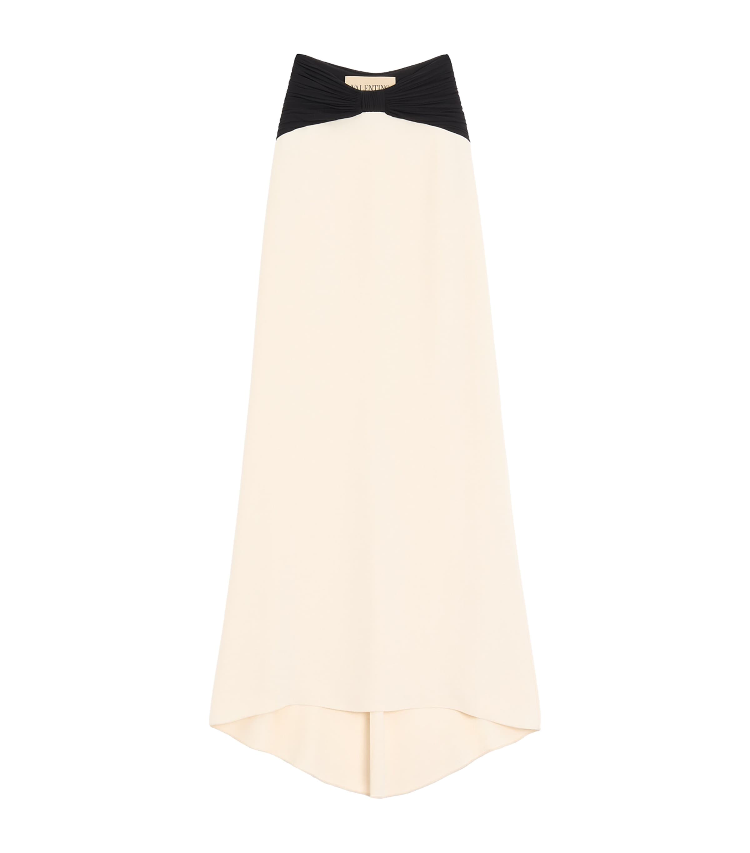 Valentino Womens Silk Gathered-Waist Maxi Skirt Image 1