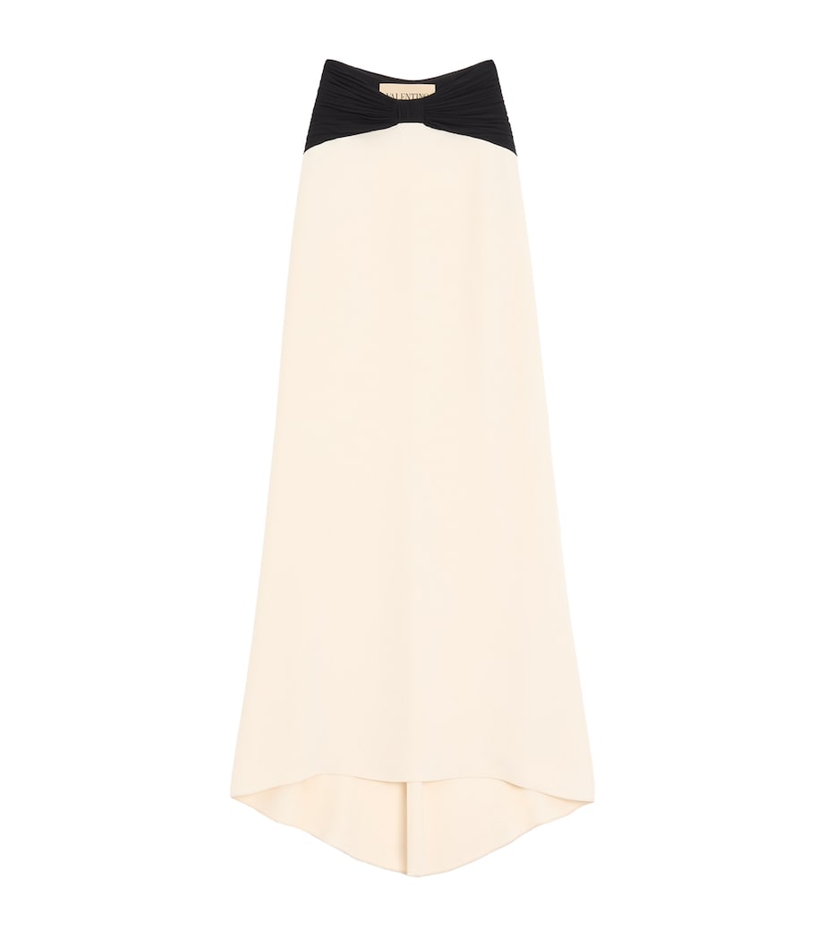 Valentino Womens Silk Gathered-Waist Maxi Skirt Image 1