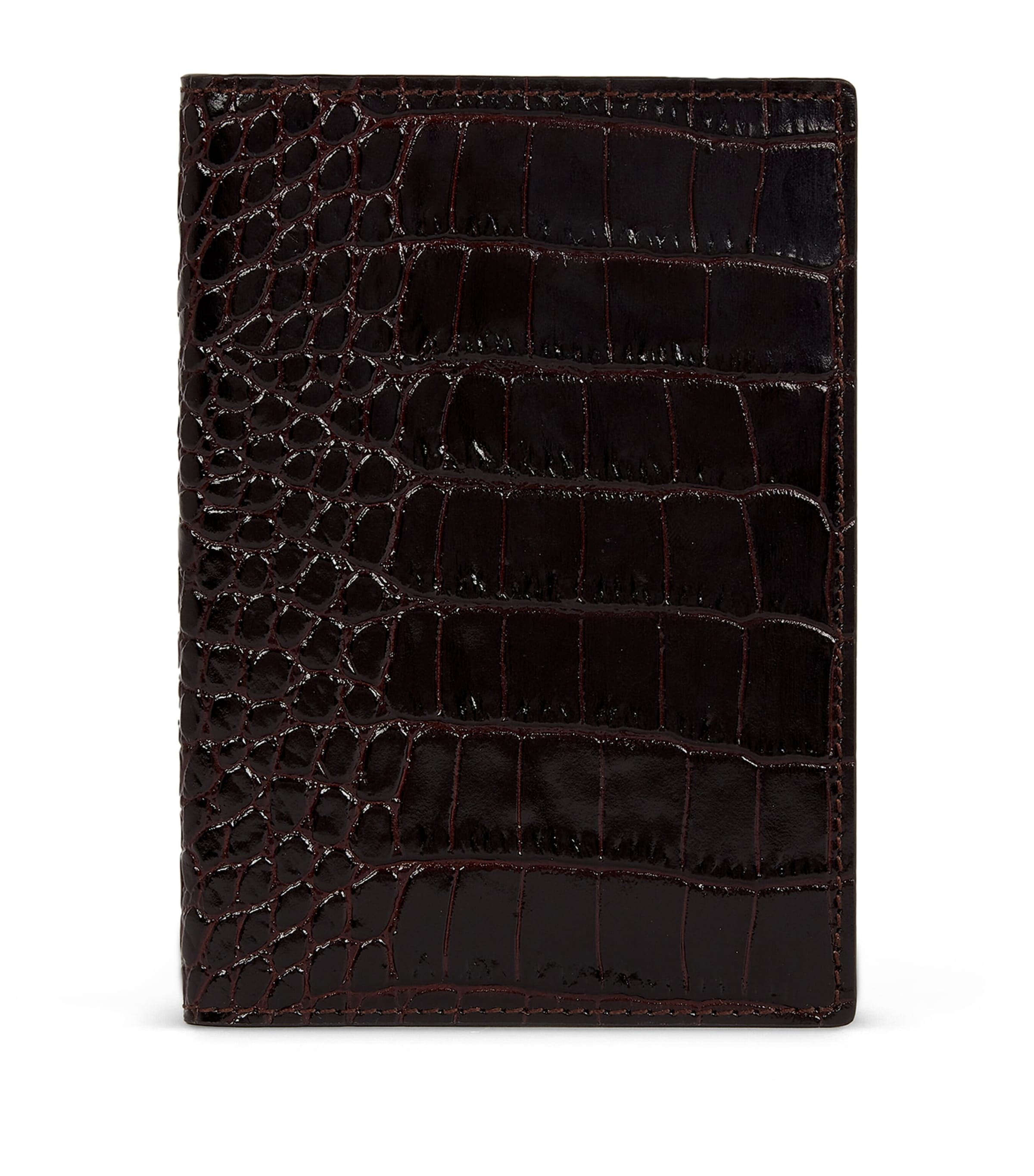 Smythson Leather Mara Passport Cover In Brown