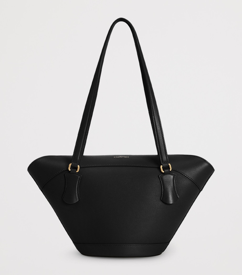 Leather Capri Shoulder Bag 80999-BLACK Image 4