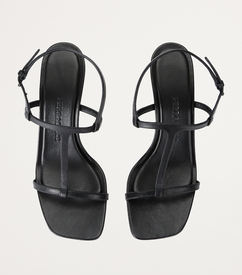 Salvatore Ferragamo Leather Elina Heeled Sandals 70 Black Image 4