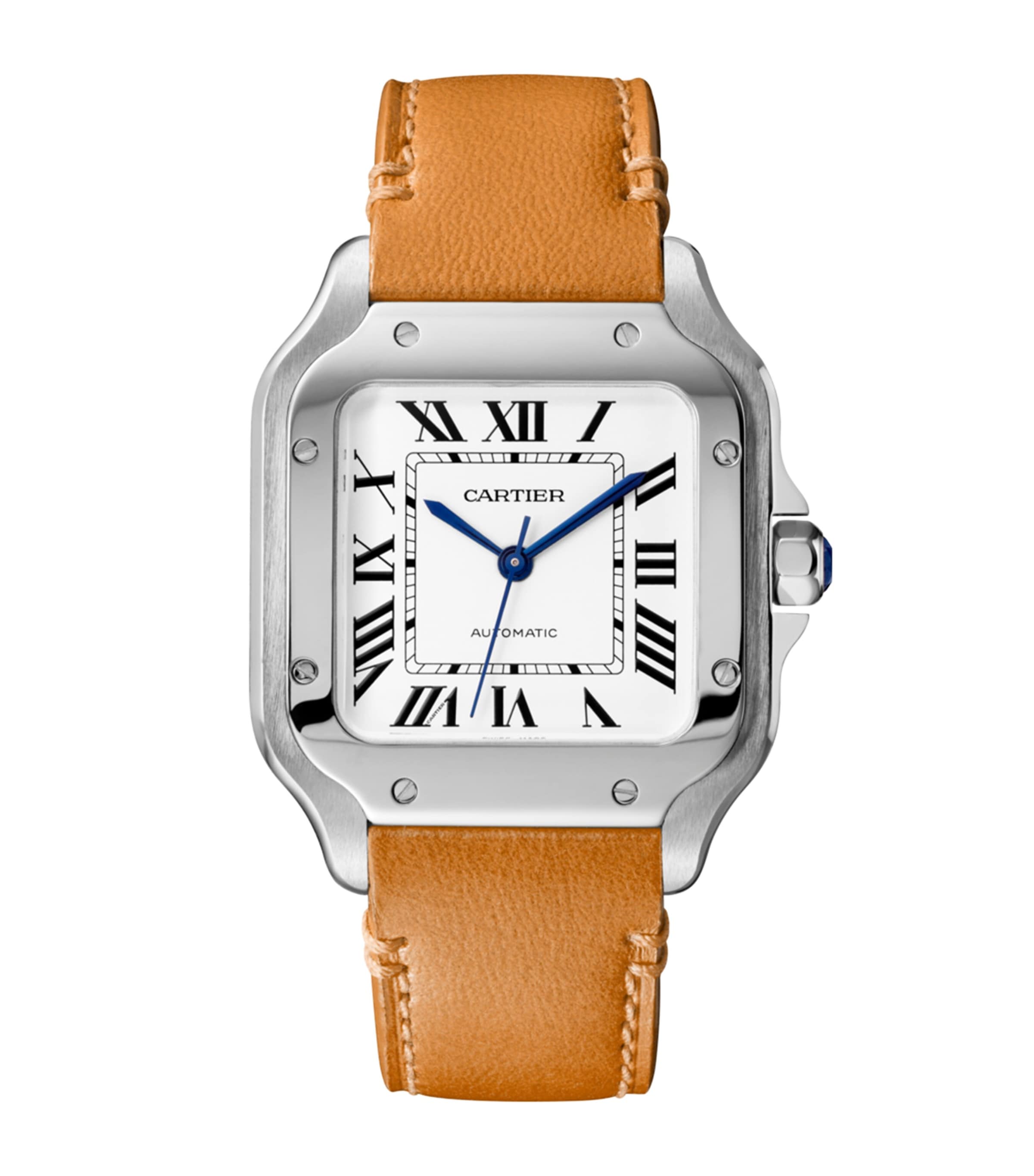 Stainless Steel Santos de Cartier Watch 35.1mm GREY Image 3