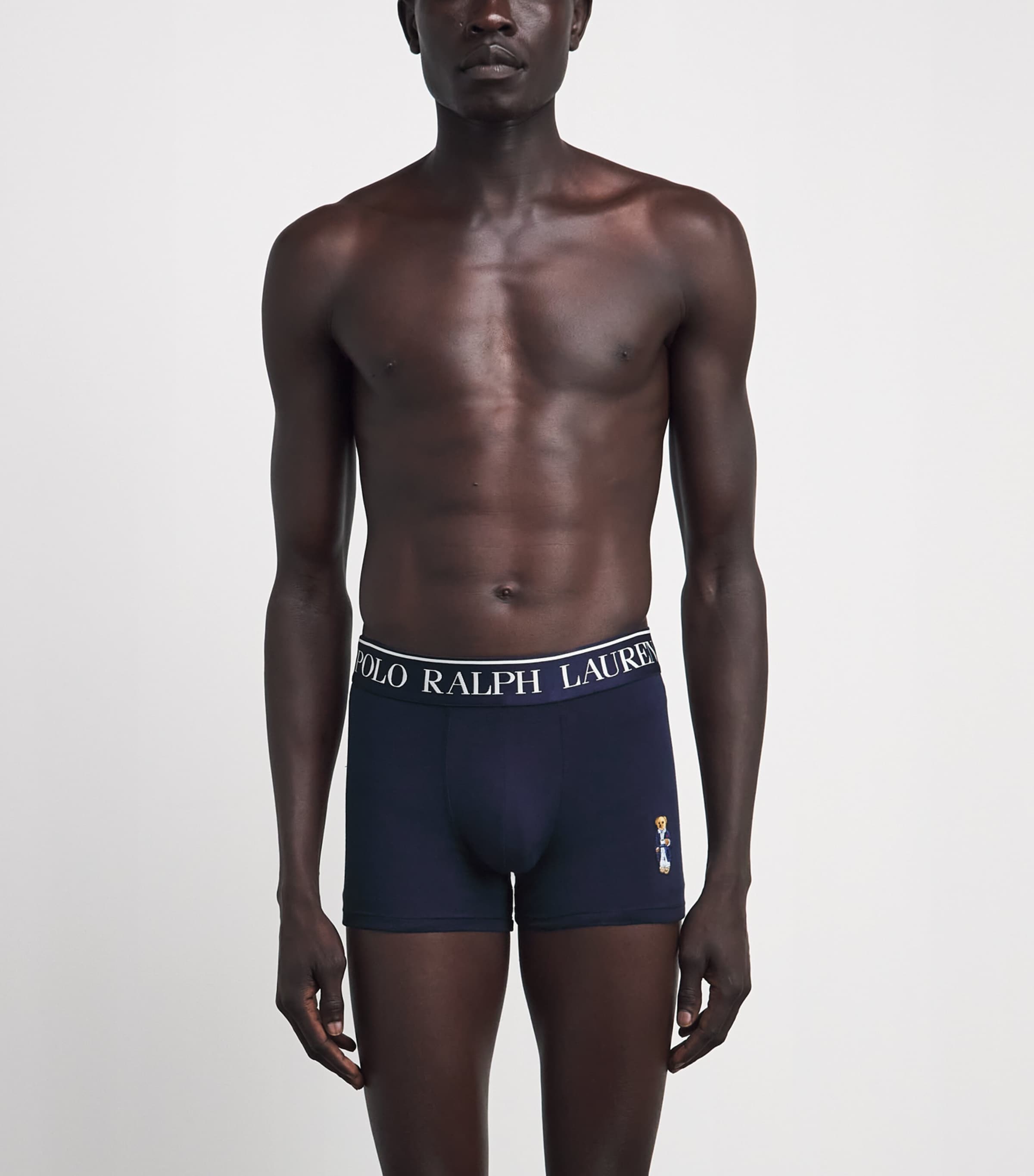 Polo Ralph Lauren Mens Stretch-Cotton Polo Bear Trunks Cruise Navy Bear Image 2