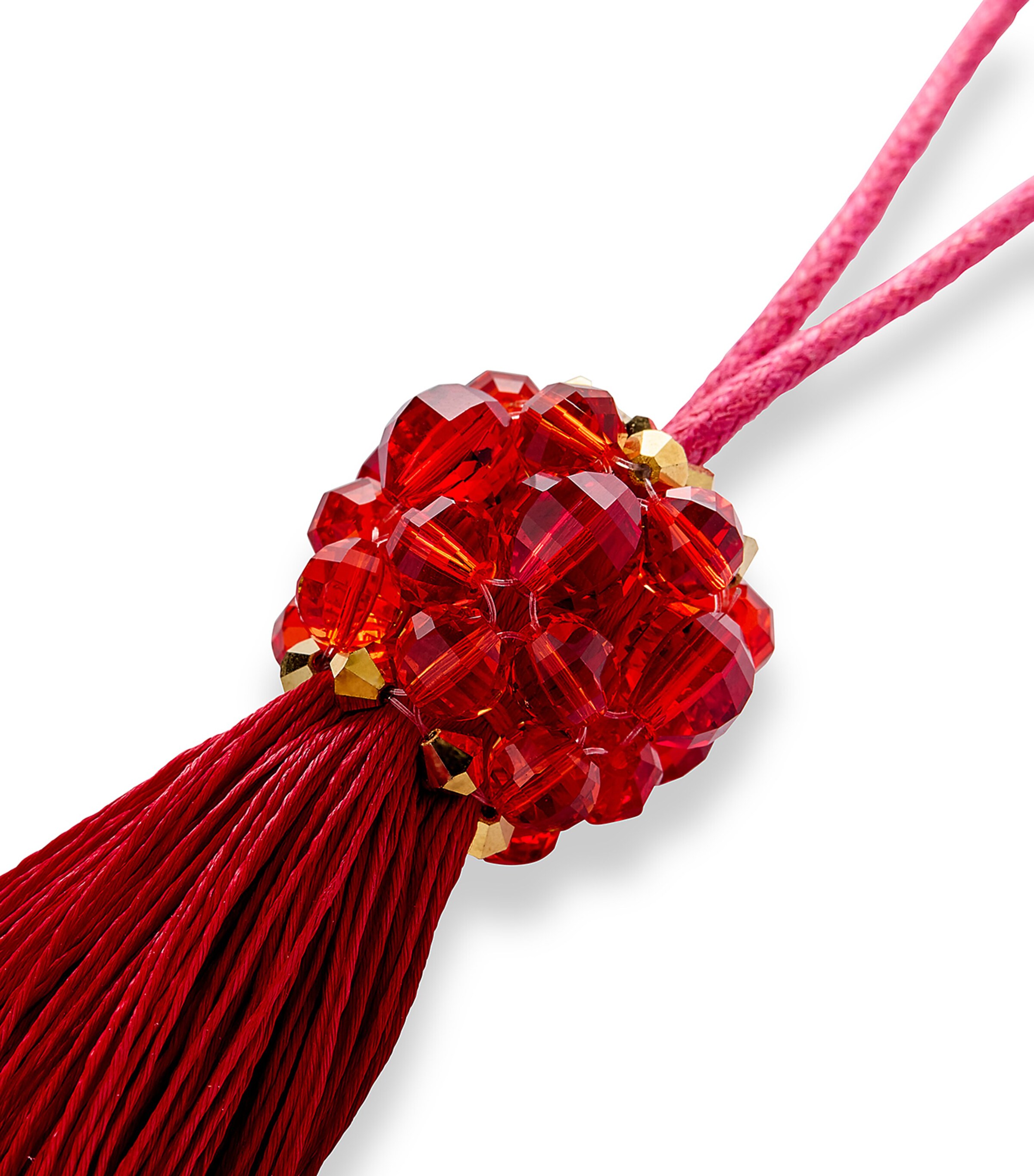 Jessica Light Embellished Tassel Decoration Red Image 2