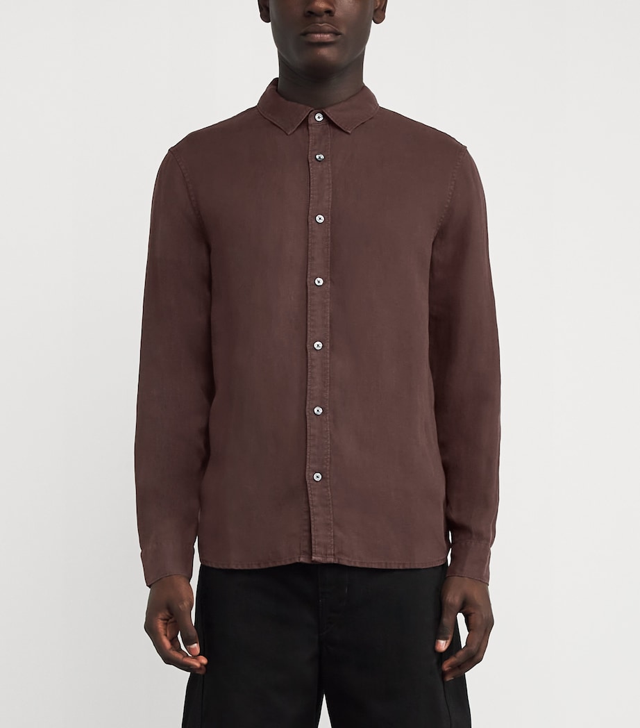 Linen-Blend Peters Shirt MALBEC Image 3