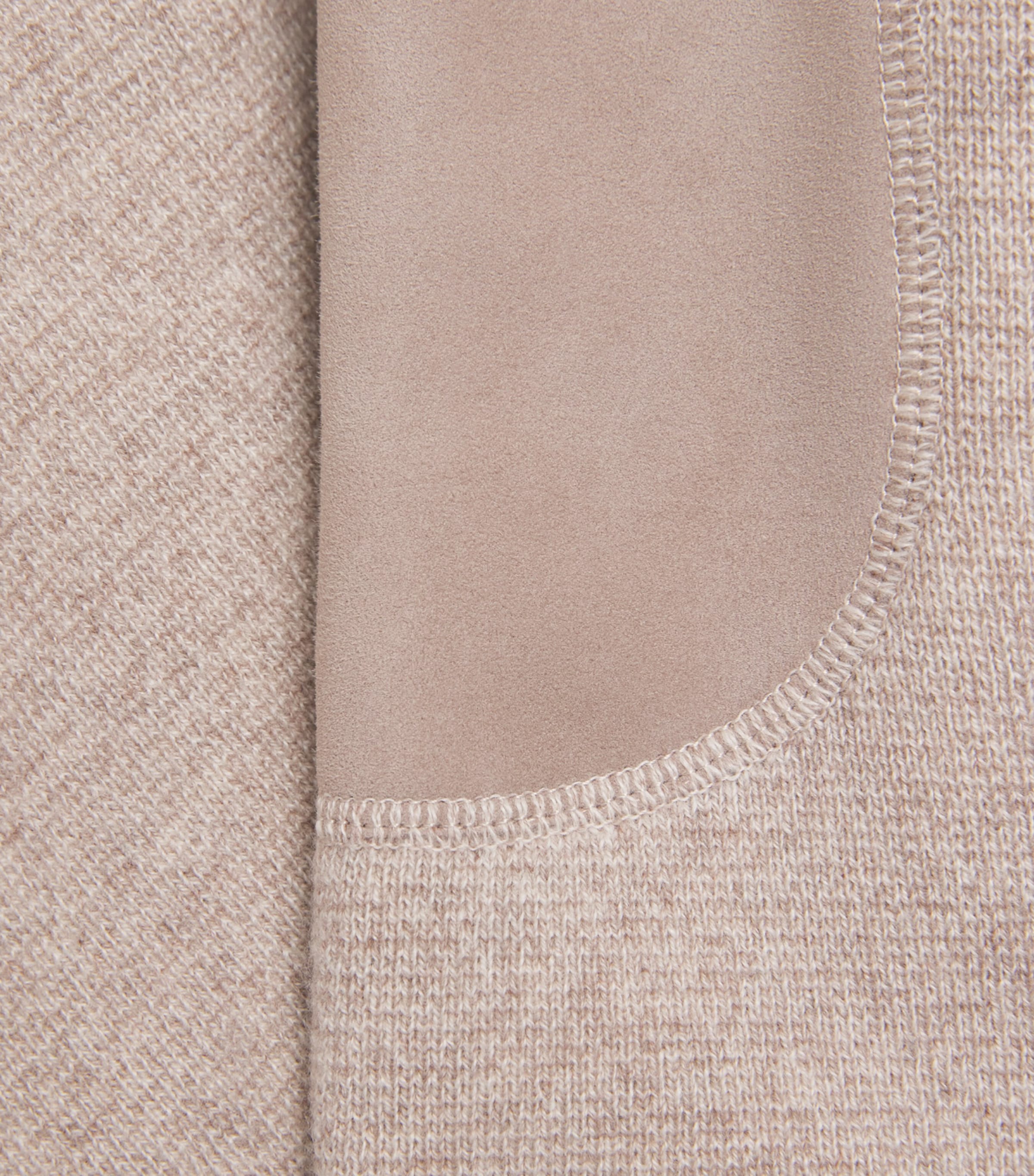 N.Peal Mens Suede-Trim Cashmere Davos Jacket Toasted Sesame Suede Image 6