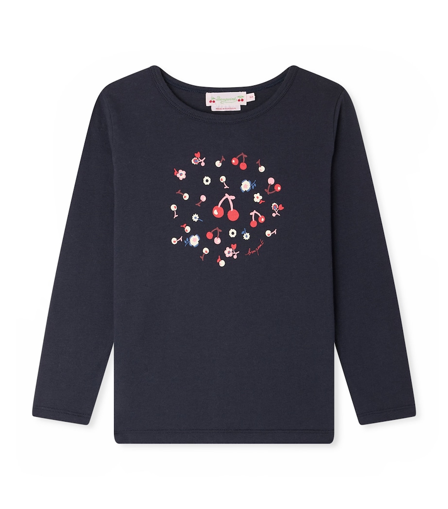 Bonpoint Logo Long-Sleeve T-Shirt (4-8 Years) Upb Marine Image 1