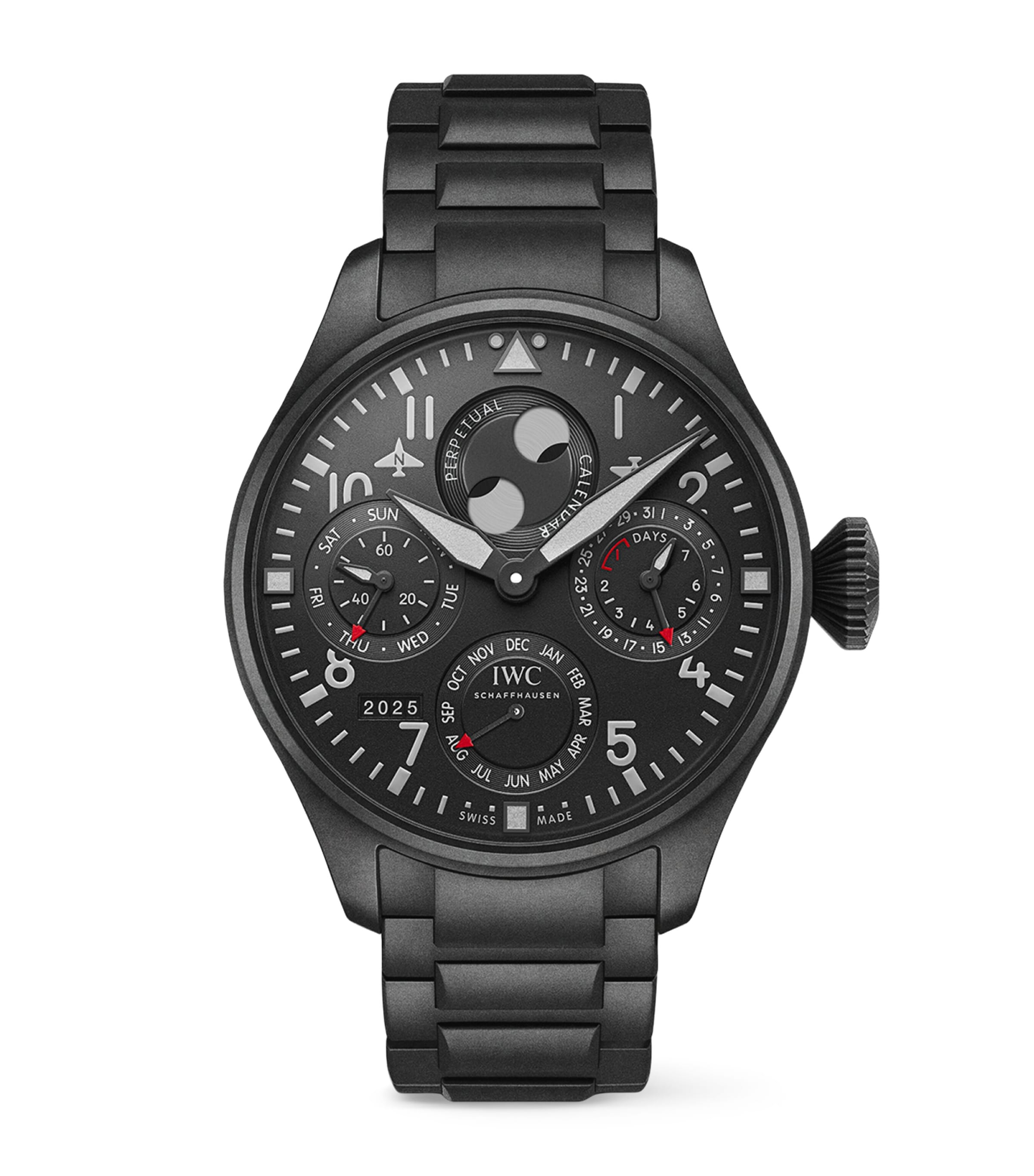 Ceratanium Big Pilot’s Perpetual Calendar Top Gun Watch 46mm BLACK Image 1