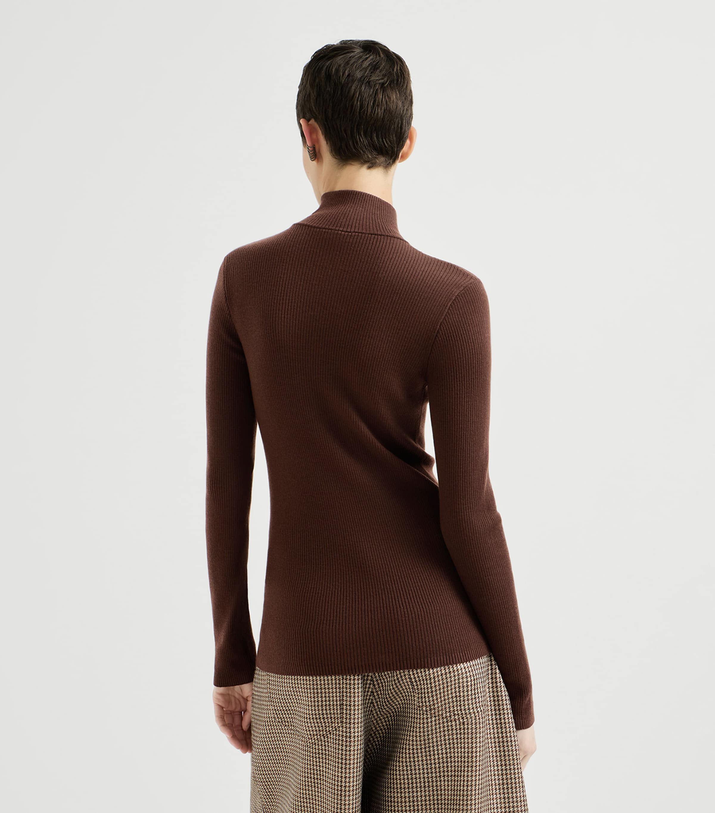 Brunello Cucinelli Womens Wool-Cashmere Half-Zip Sweater Image 3