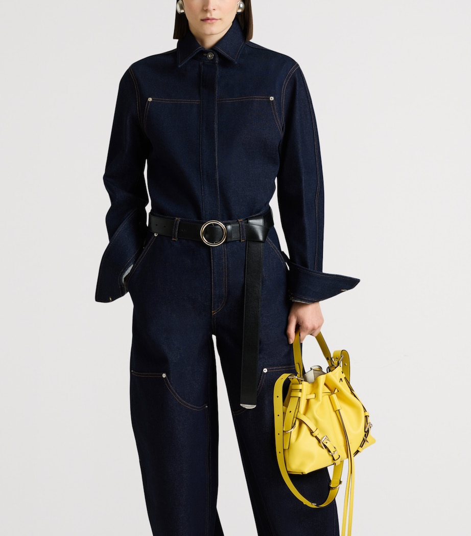 Givenchy Womens Denim Contrast-Stitch Shirt Image 4