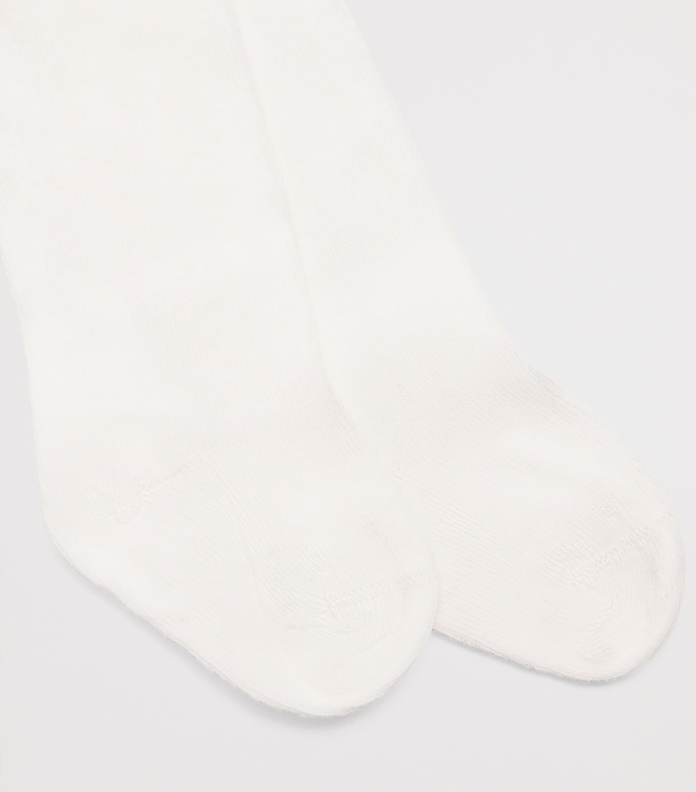 Paz Rodriguez Cotton Tights (1-24 Months) Cream Image 3