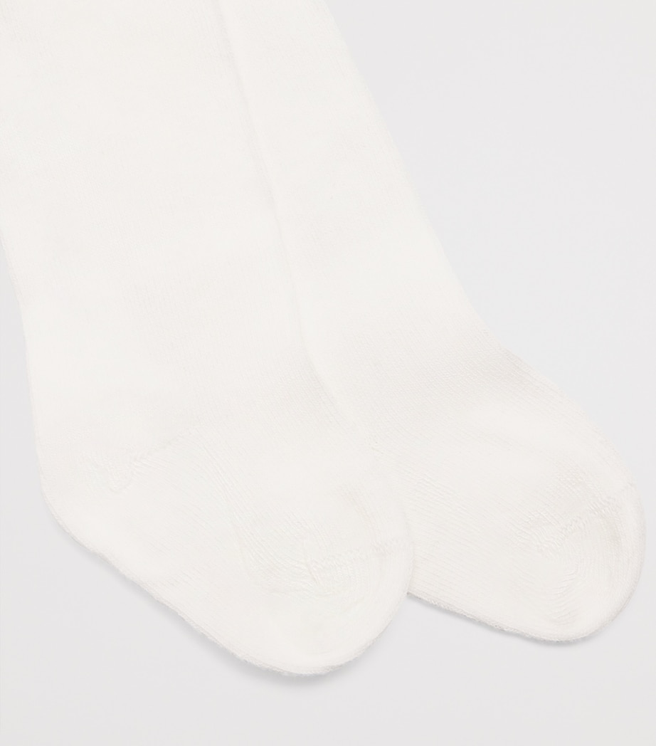 Paz Rodriguez Cotton Tights (1-24 Months) Cream Image 3