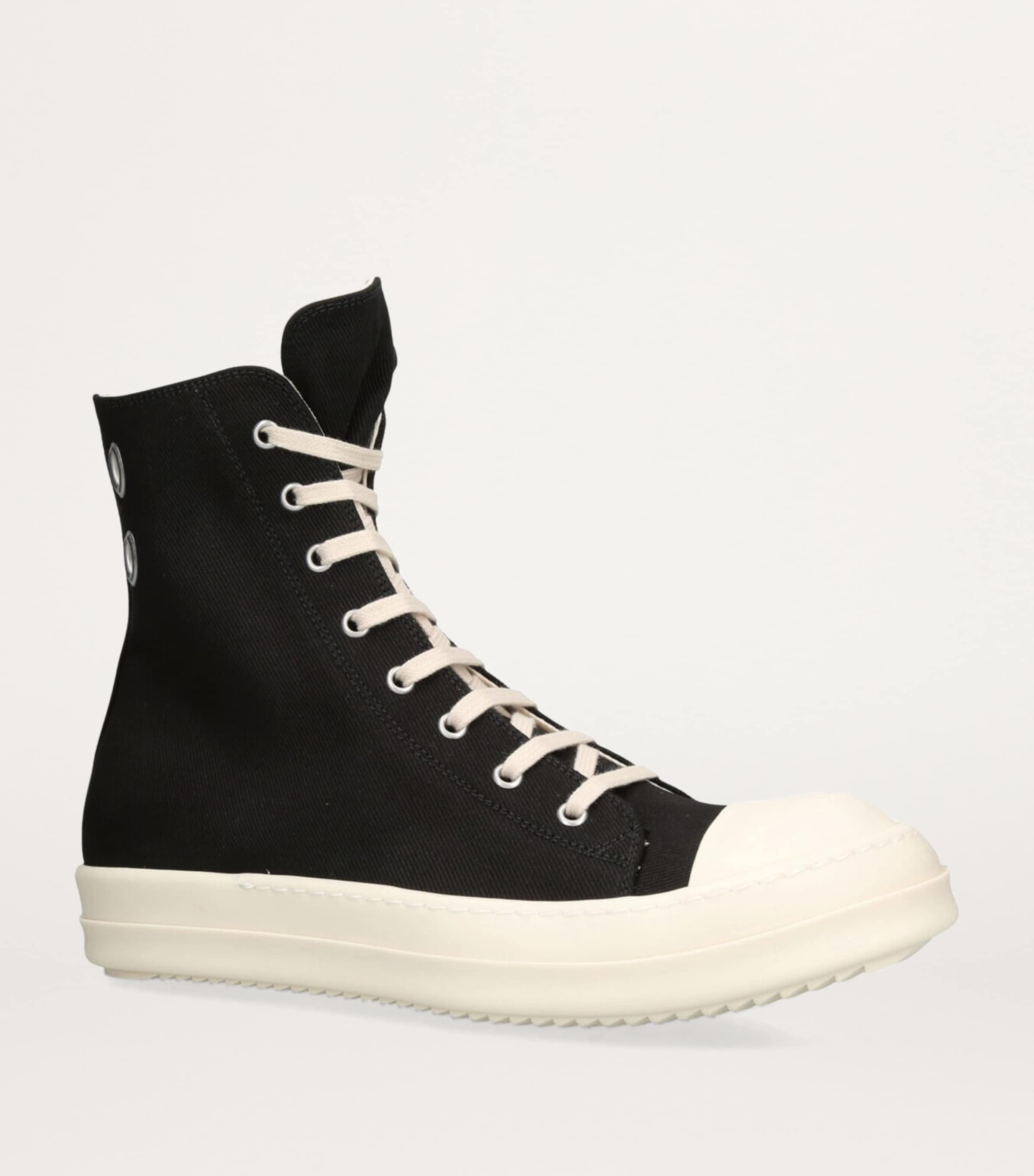 RICK OWENS ハイカットスニーカー 黒/白 40 Rick Owens ハイカット スニーカー | ブラック | FARFETCH JP