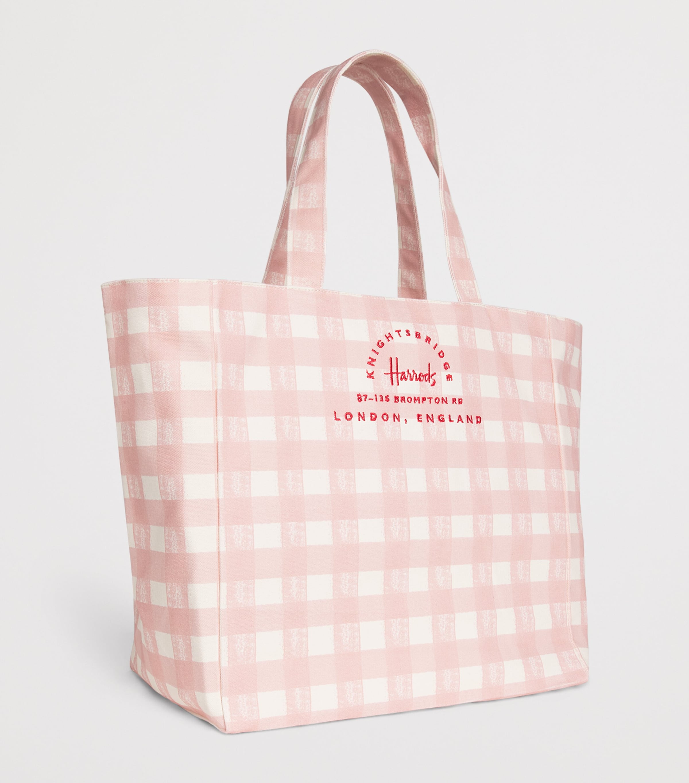 Harrods Cotton Canvas Jam Tote Bag Neutral Image 2