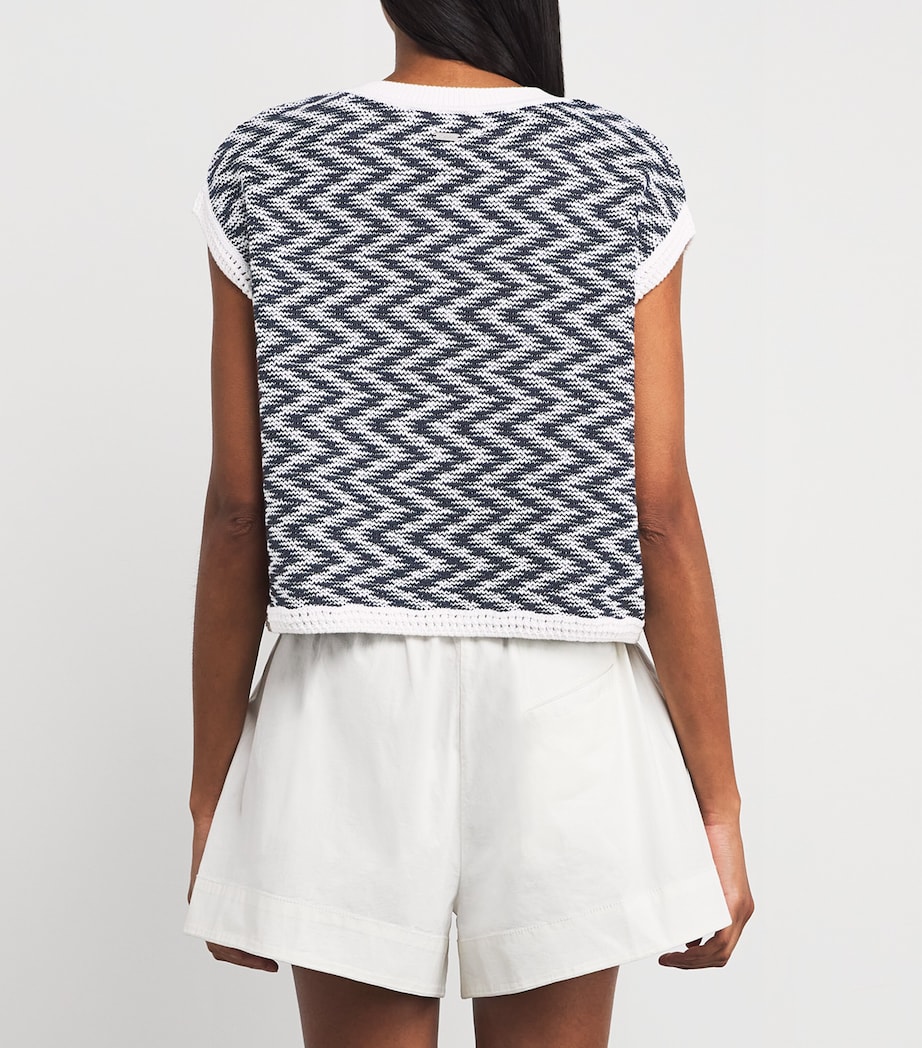 Button-Up Olivia Sweater Vest CLOUD/NAVY Image 4