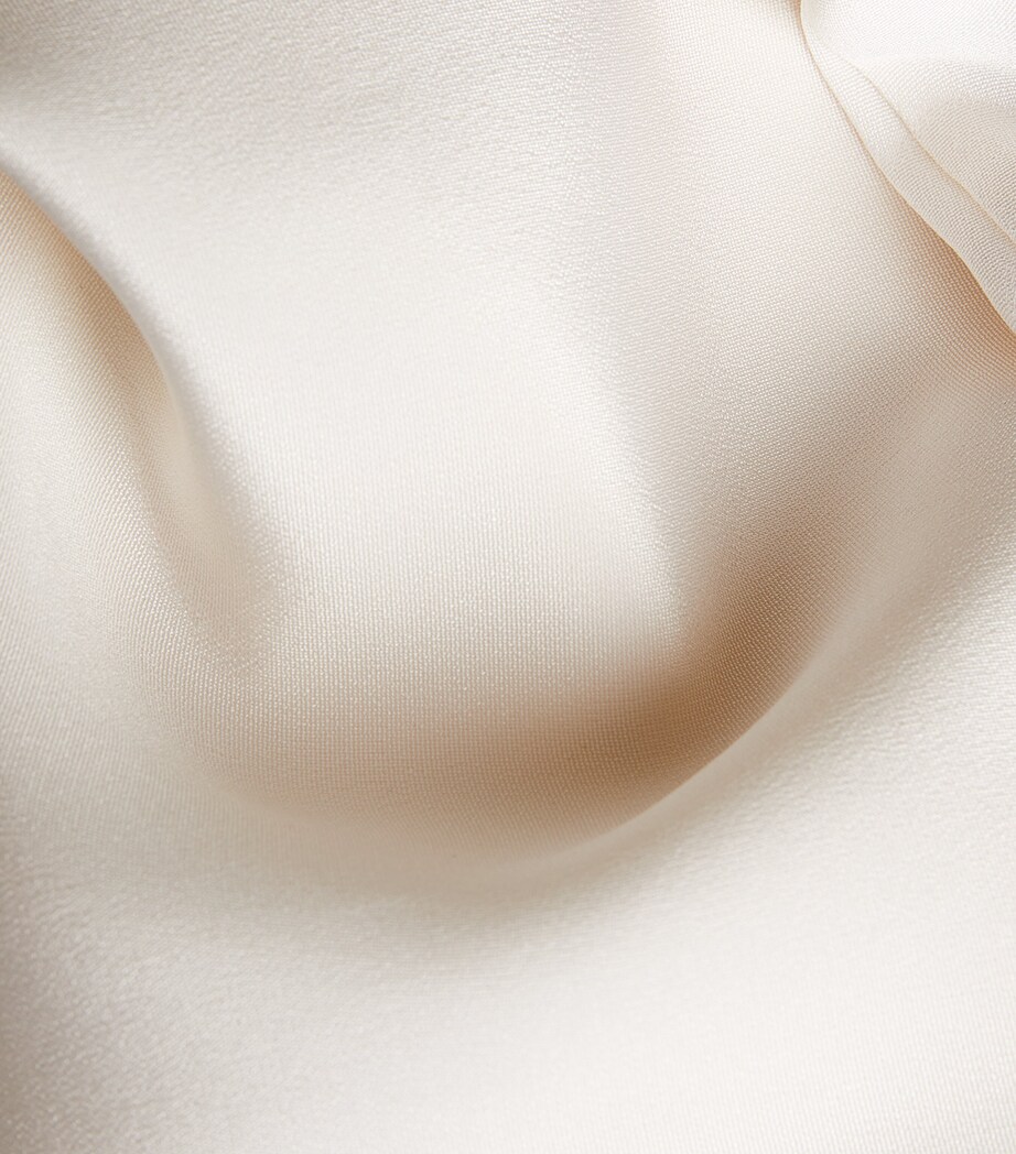 Silk Wide-Leg Trousers WHITE Image 5