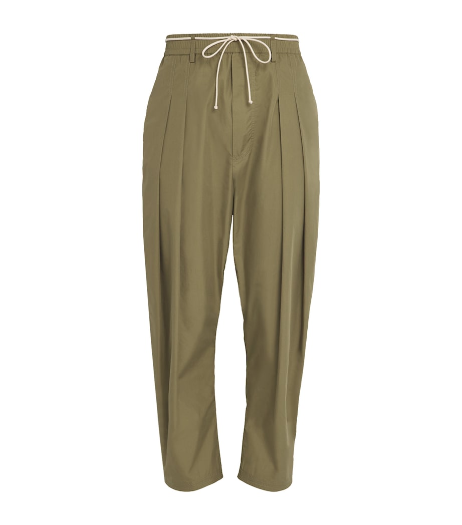 Pleated Drawstring Trousers 825/MUD Image 1