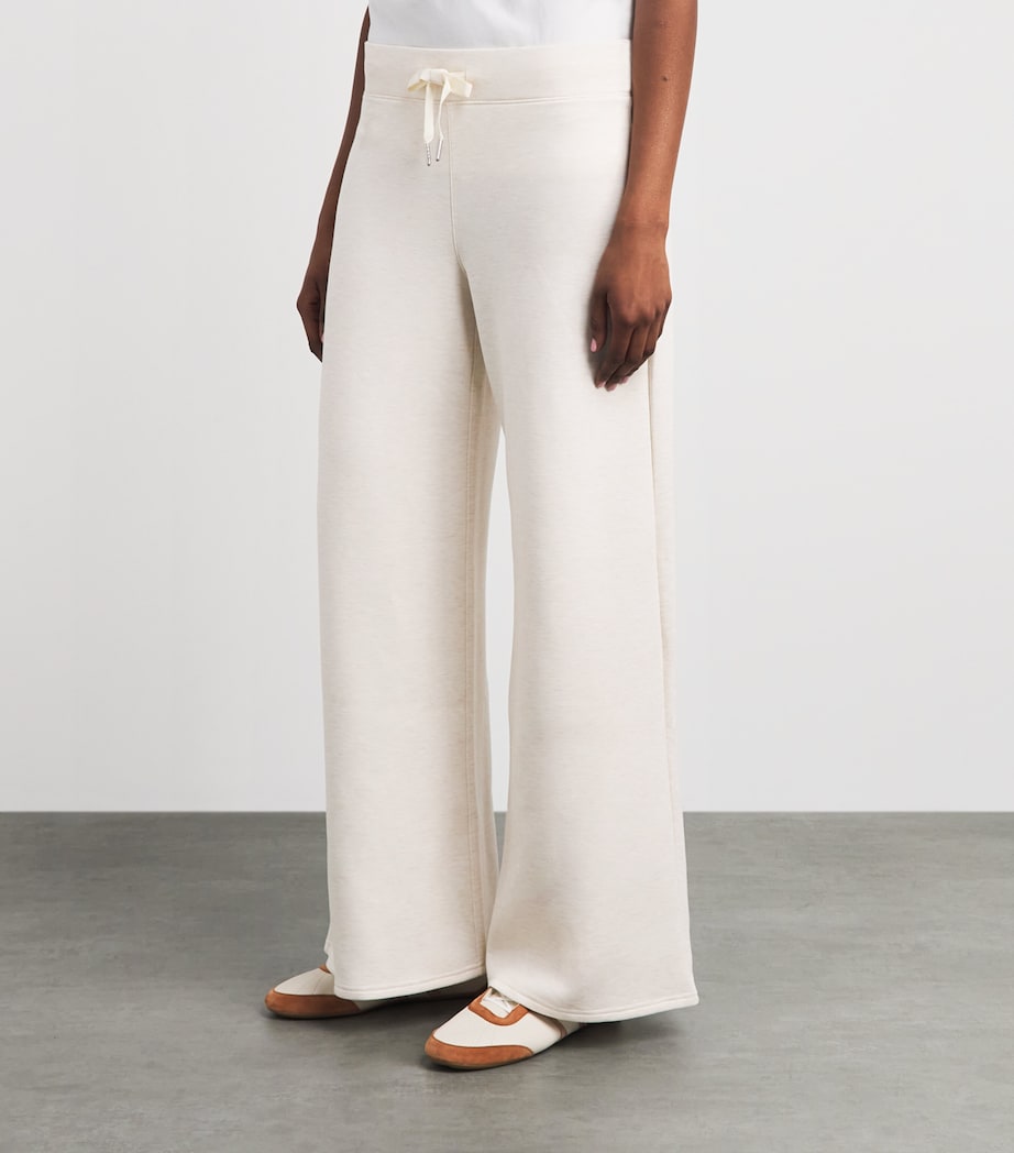 SPANX Womens SPANX AirEssentials Wide-Leg Sweatpants Oatmeal Heather Image 4