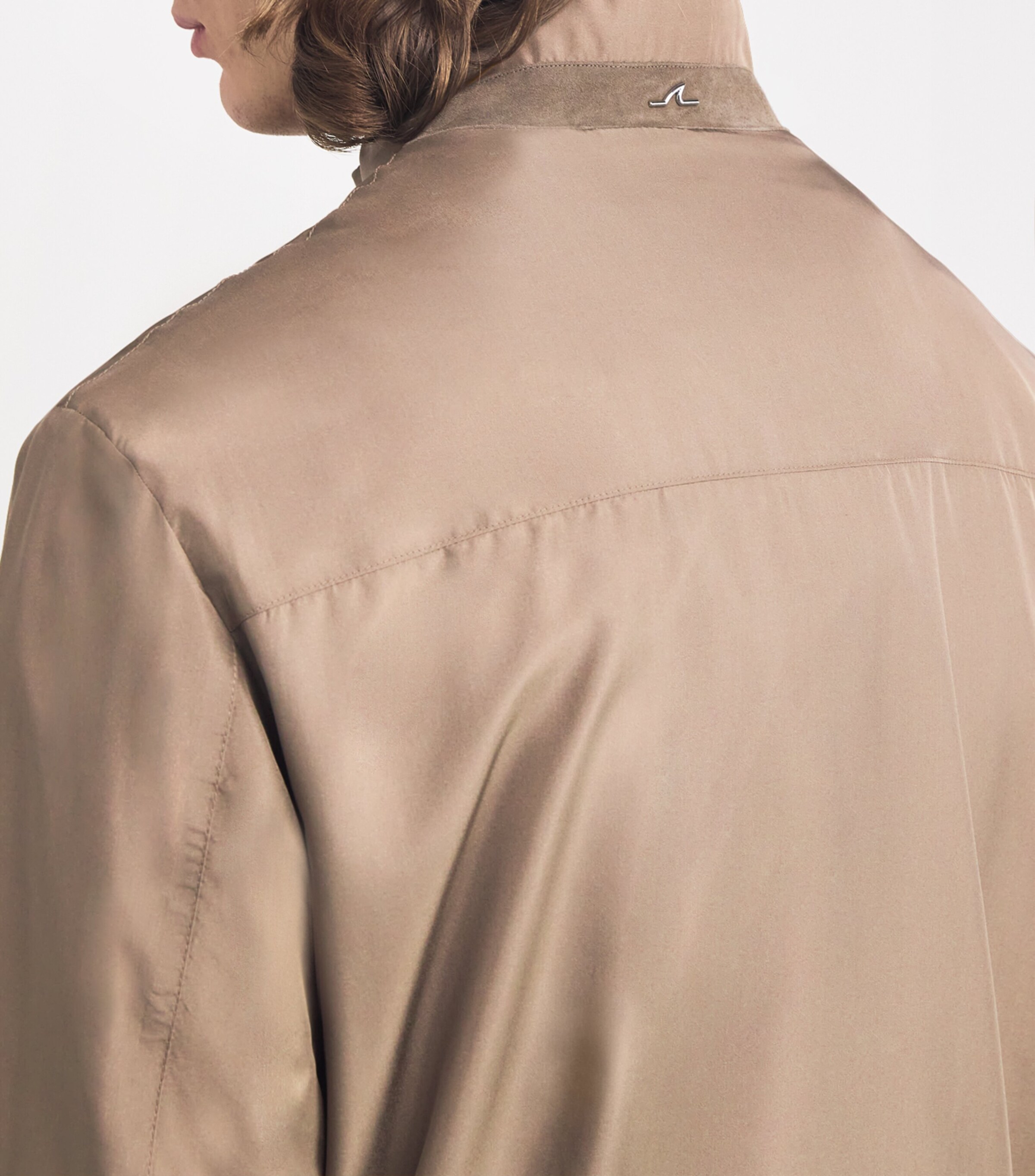 Paul & Shark Mens Typhoon Silk Bomber Jacket Suede Image 6
