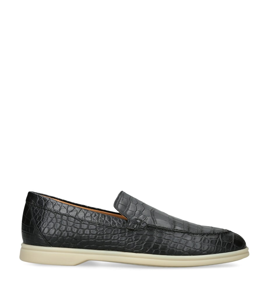 Alligator Skin Loafers BLACK Image 1